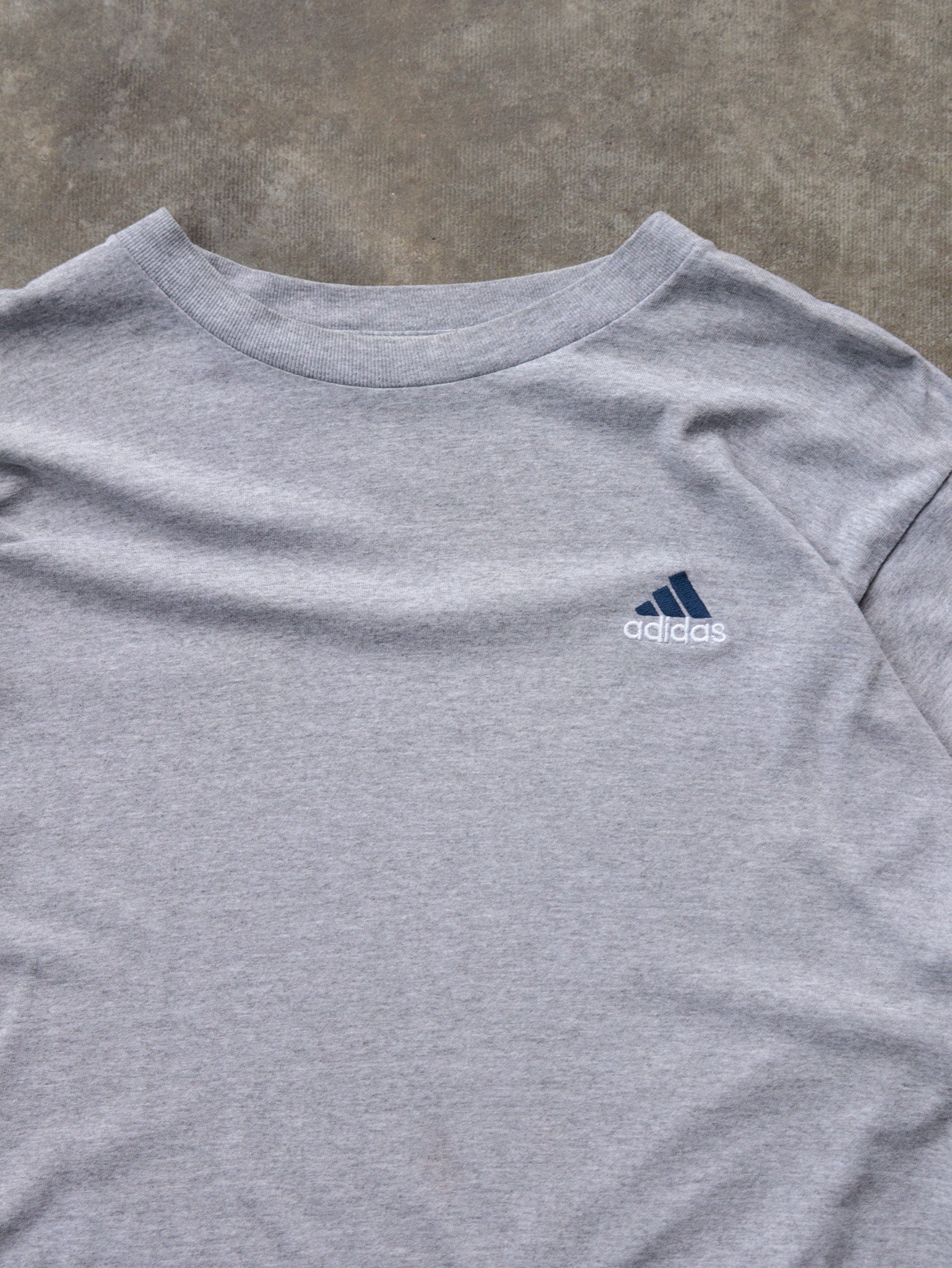 Vintage 90s Grey Adidas Long Sleeve (M)