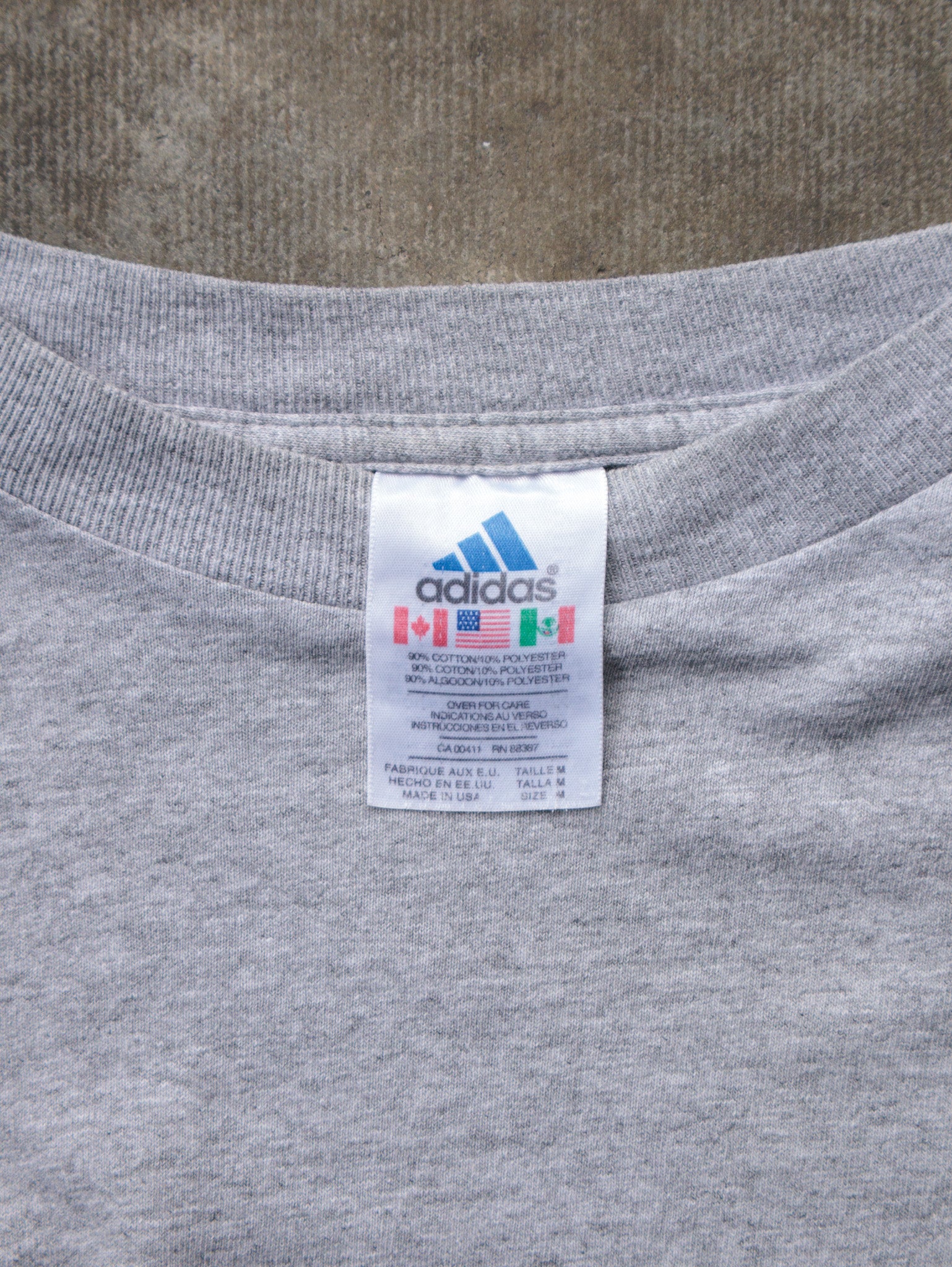 Vintage 90s Grey Adidas Long Sleeve (M)