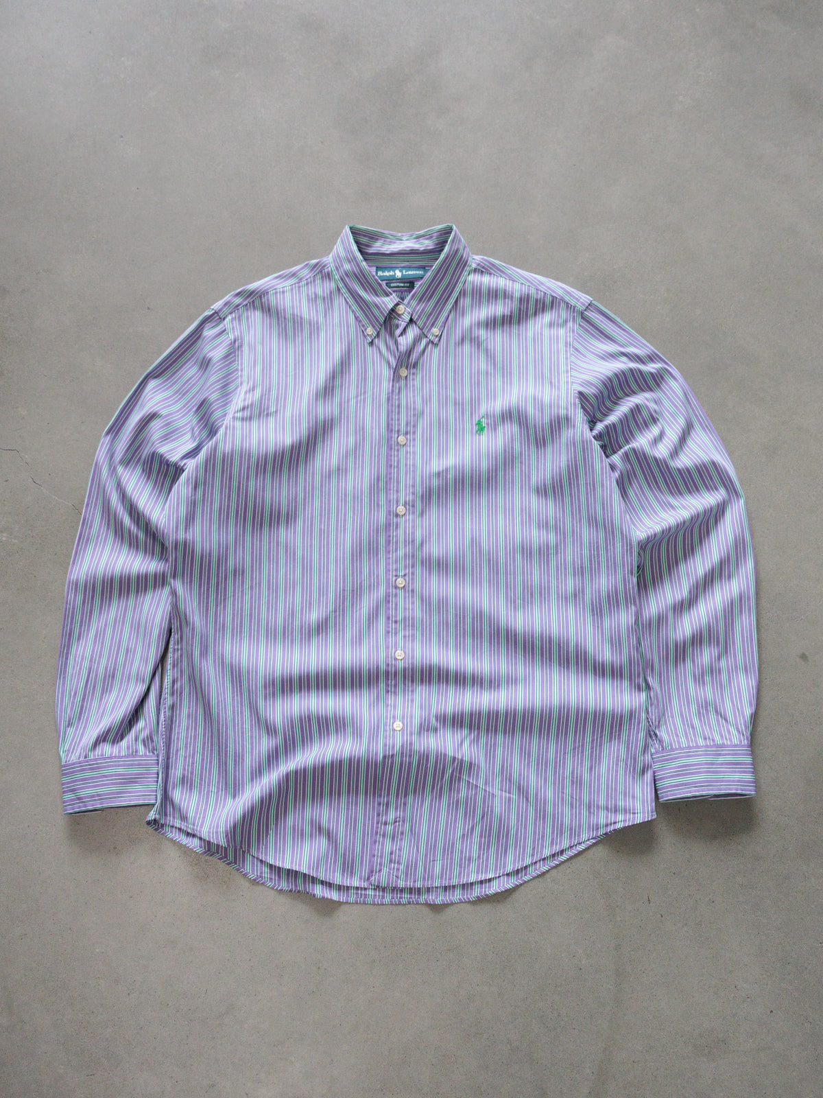 Vintage 00s Purple Striped Ralph Lauren Shirt (L)