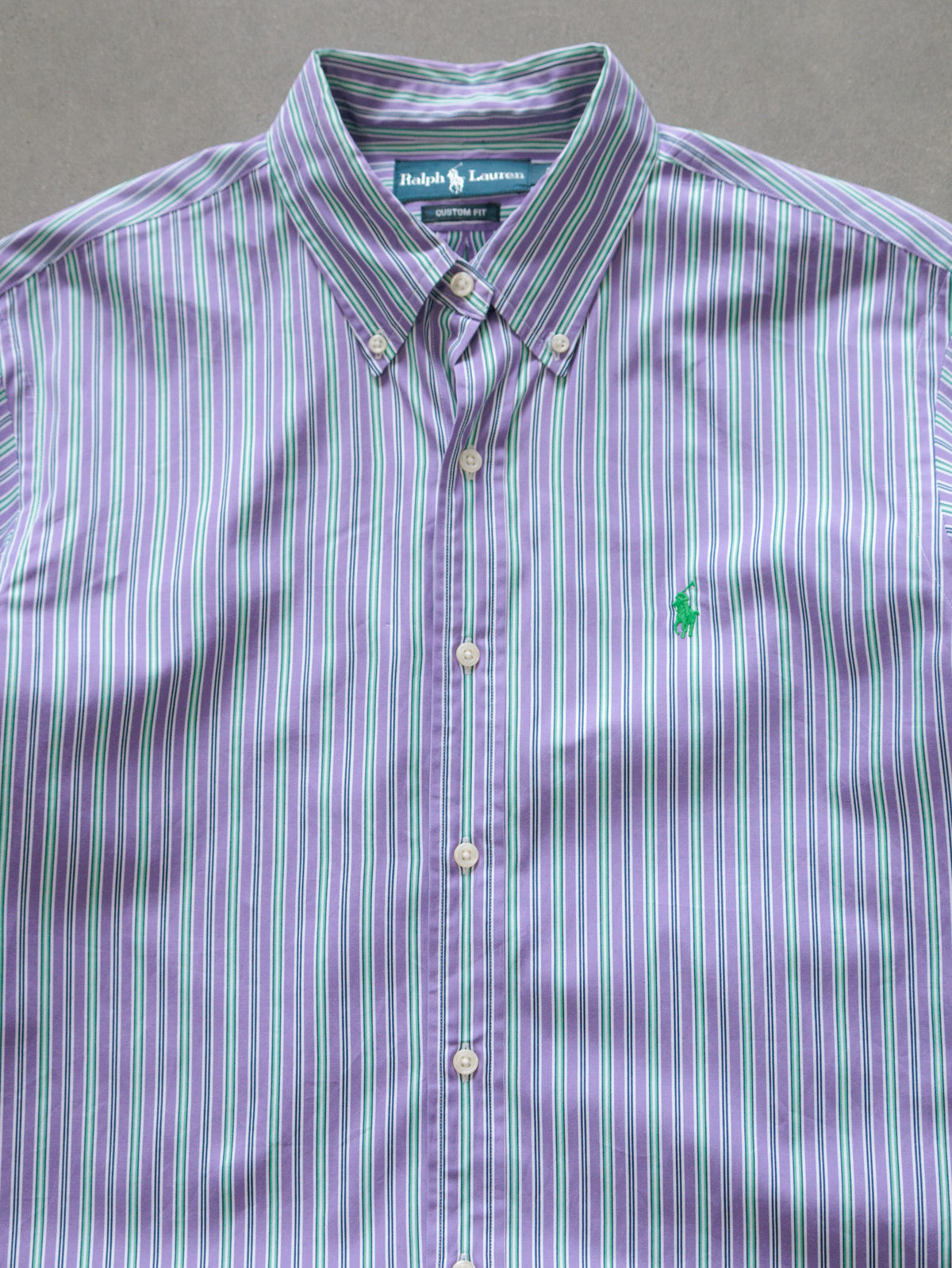 Vintage 00s Purple Striped Ralph Lauren Shirt (L)