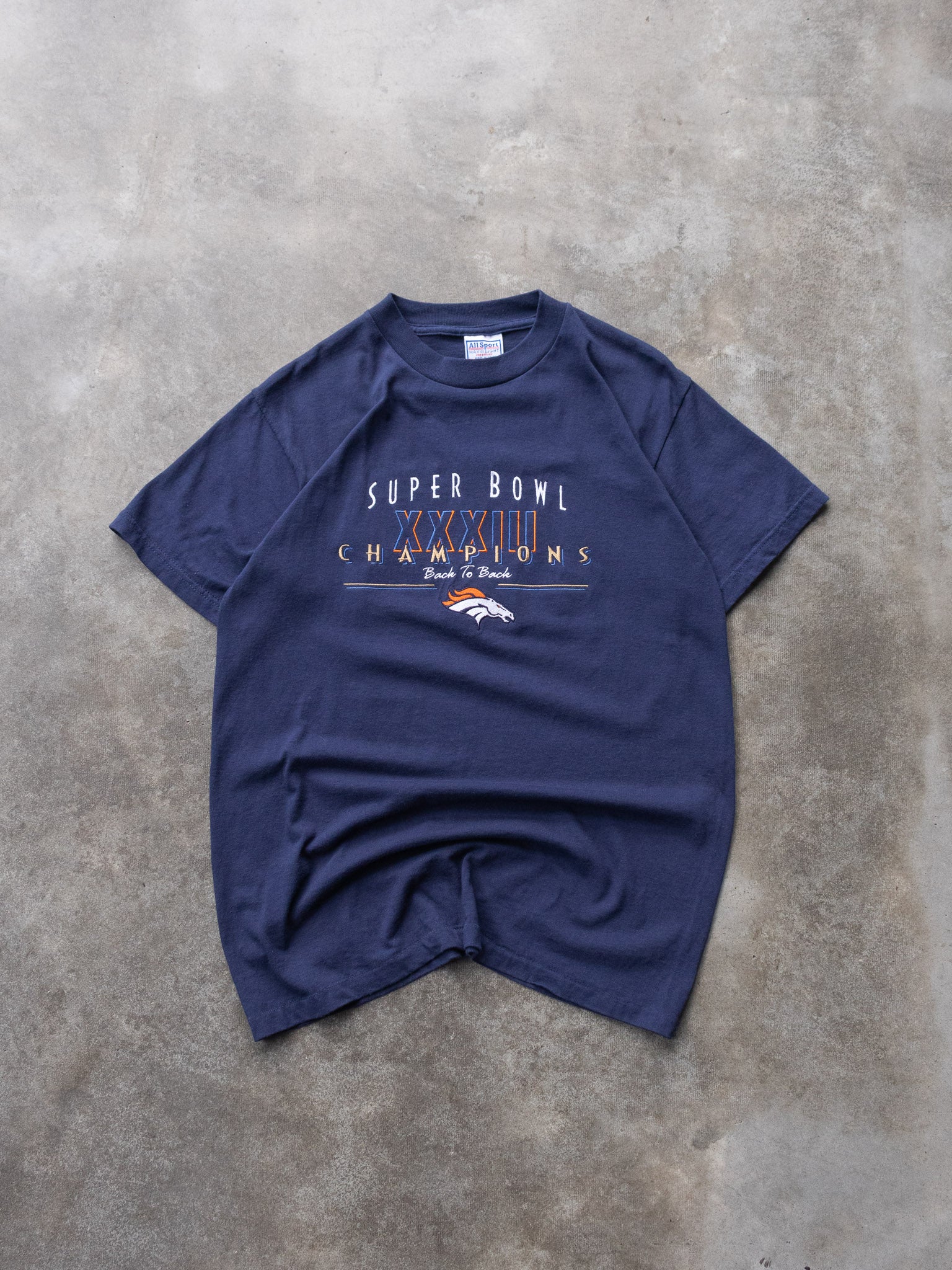 Vintage 1999 Denver Broncos Super Bowl Champs Tee (M)