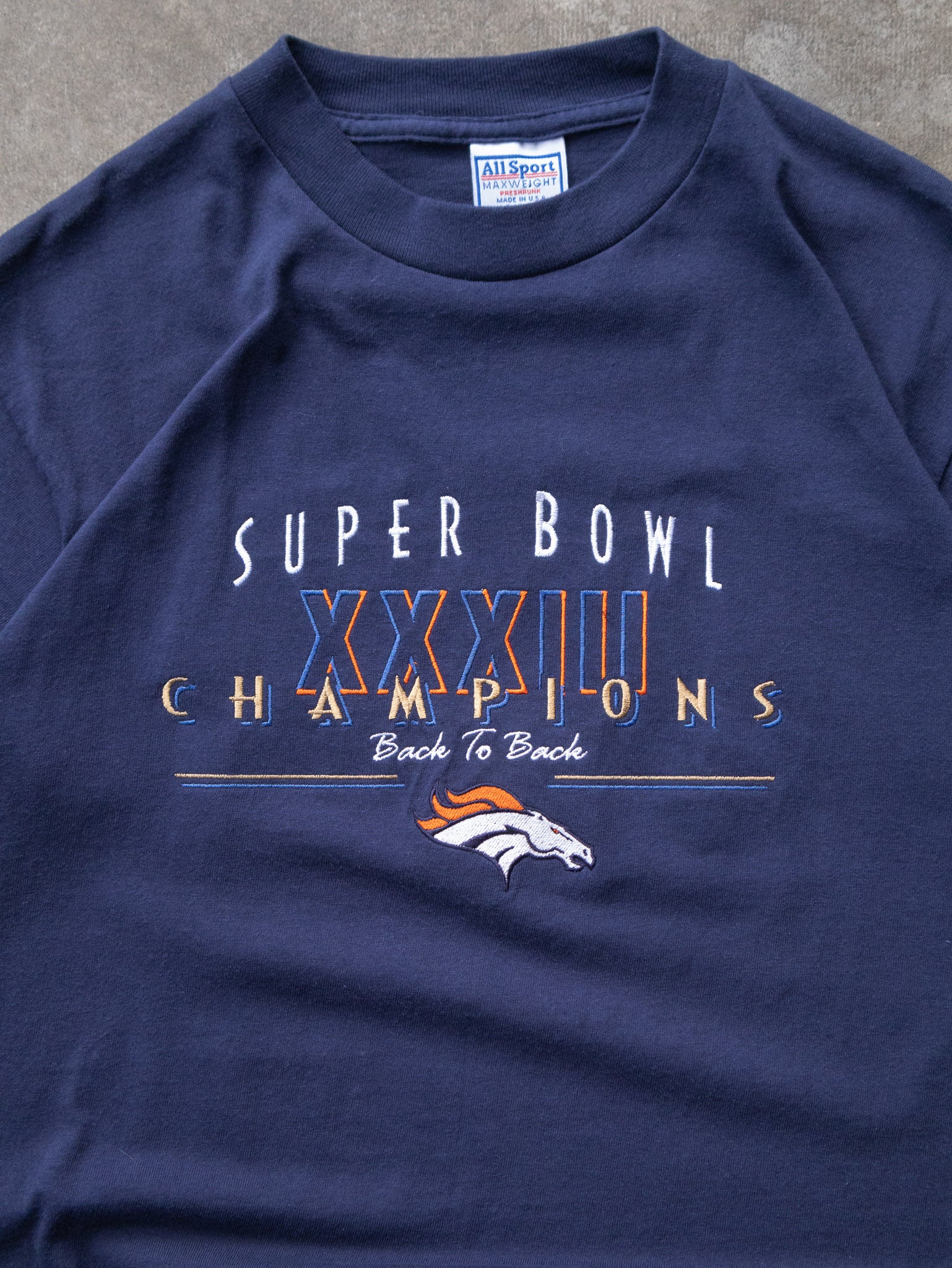 Vintage 1999 Denver Broncos Super Bowl Champs Tee (M)