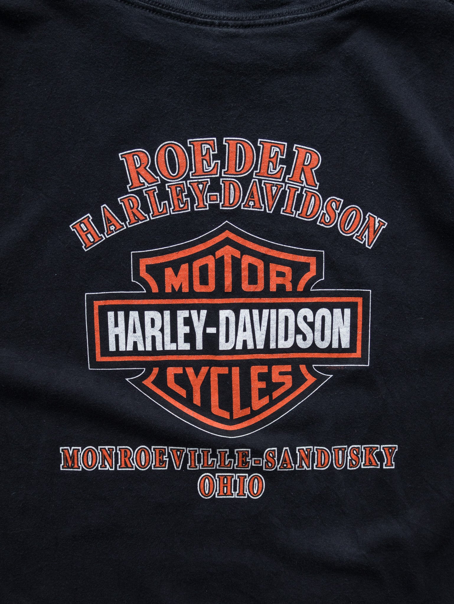 Vintage 2000 Black Harley-Davidson Roeder Ohio Tee (L)