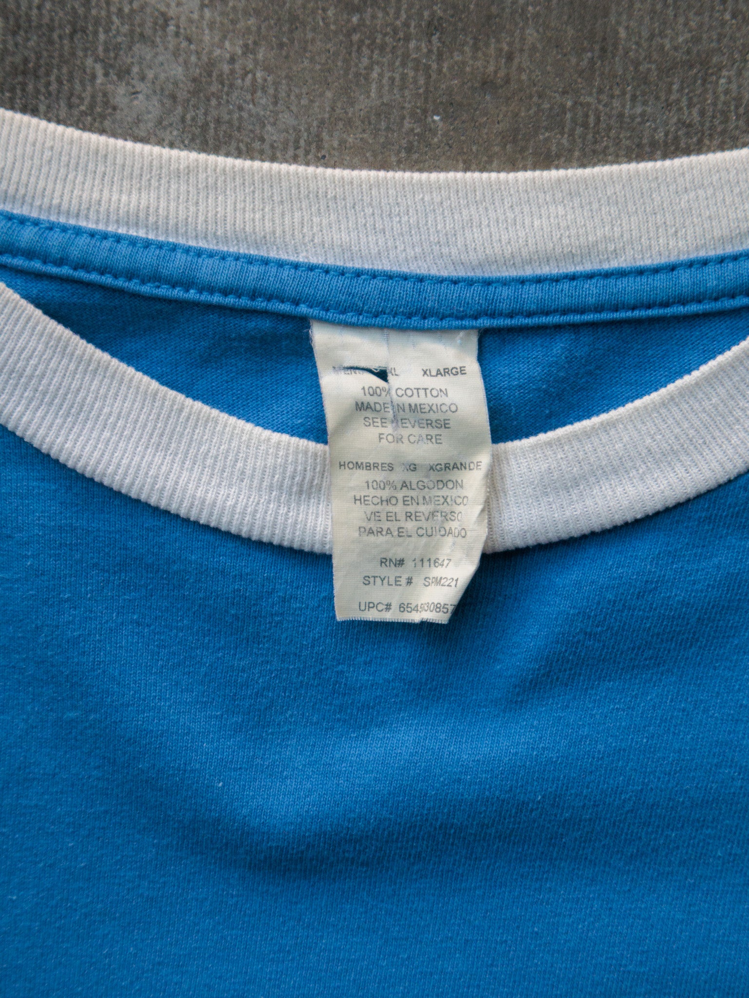 Vintage Blue Italia Ringer Tee (XL)