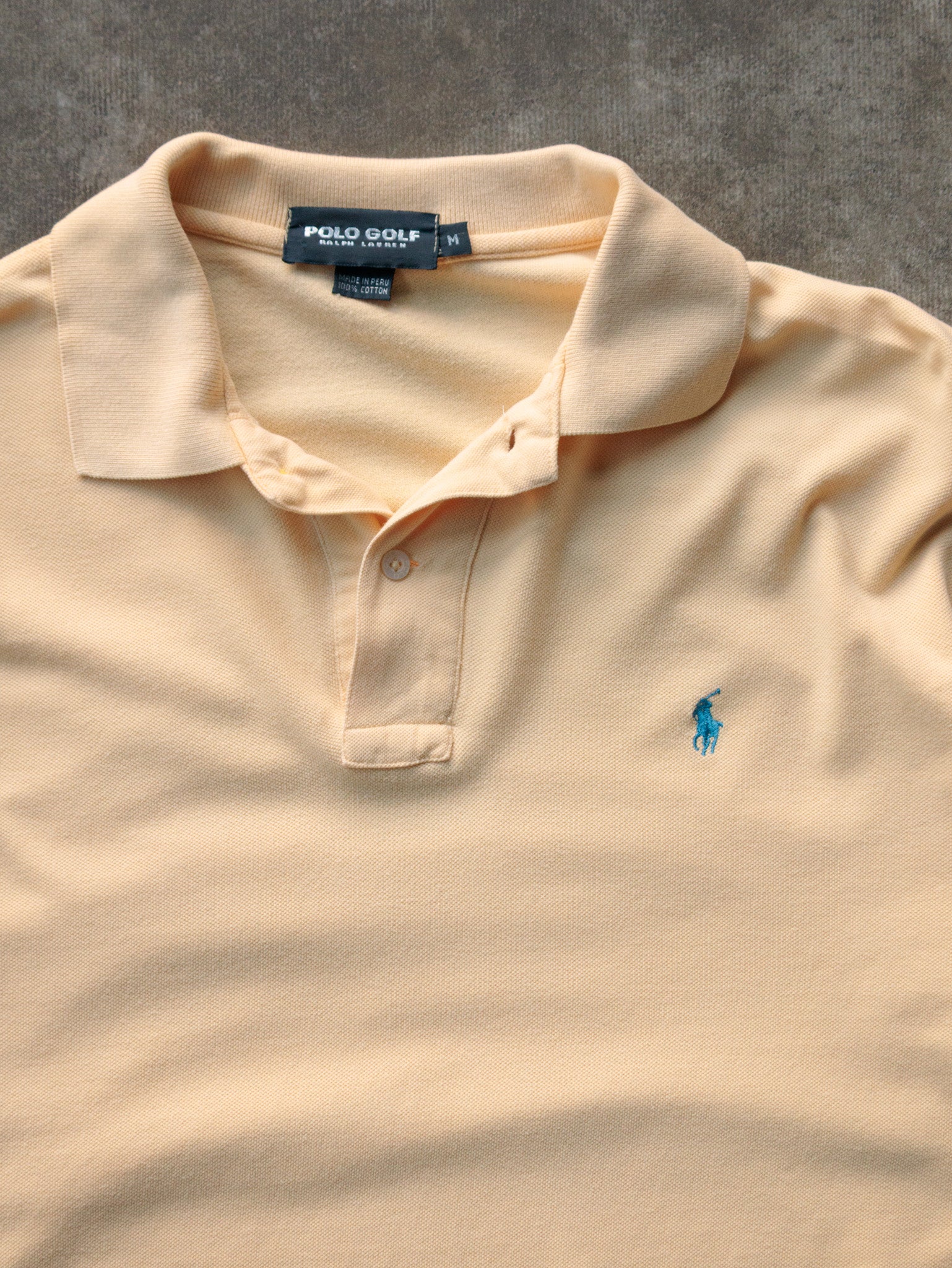 Vintage 90s Yellow Polo Golf Ralph Lauren Polo Shirt (M)
