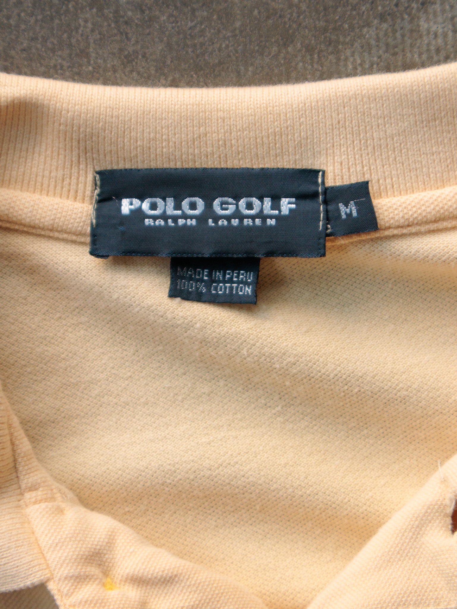 Vintage 90s Yellow Polo Golf Ralph Lauren Polo Shirt (M)