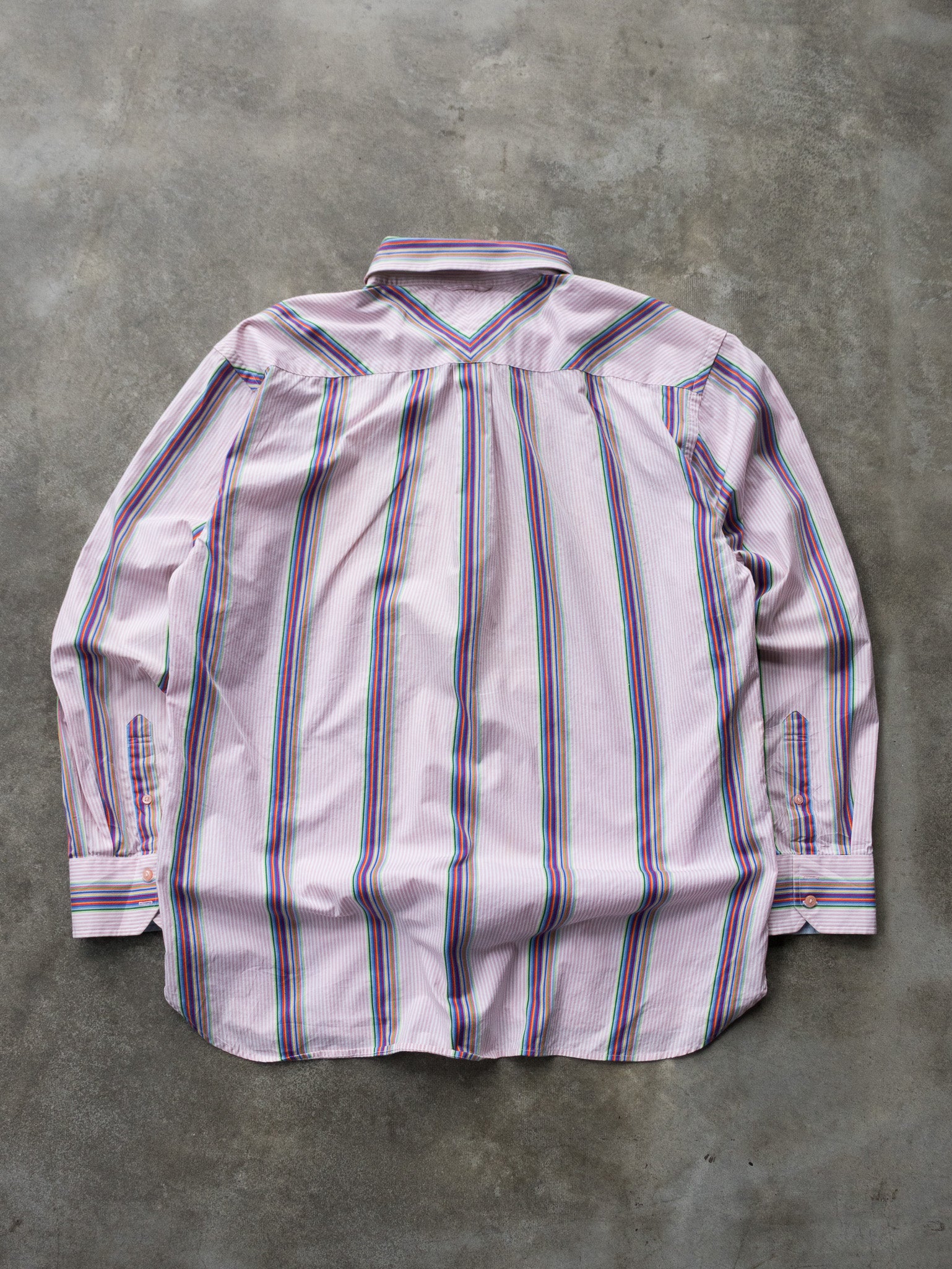 Vintage 90s Pink Tommy Hilfiger Striped Shirt (L)