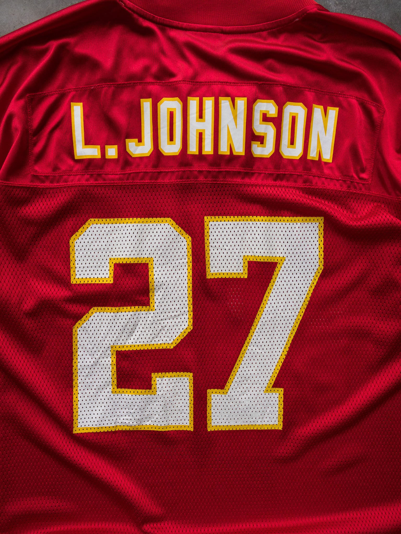 Vintage 00s Reebok L.Johnson Kansas City Chiefs NFL Jersey (XL)