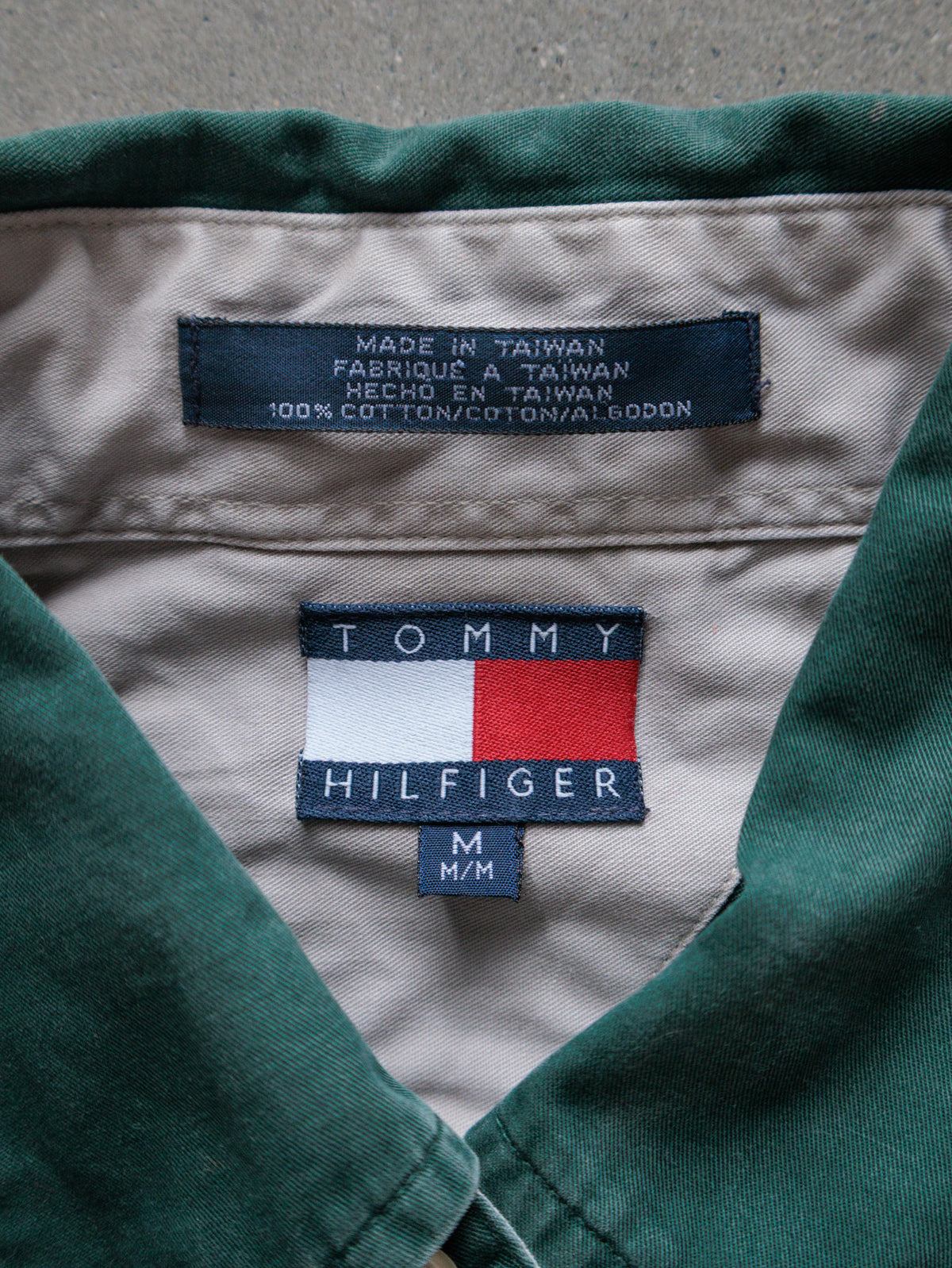 Vintage 90s Green Tommy Hilfiger Shirt (M)