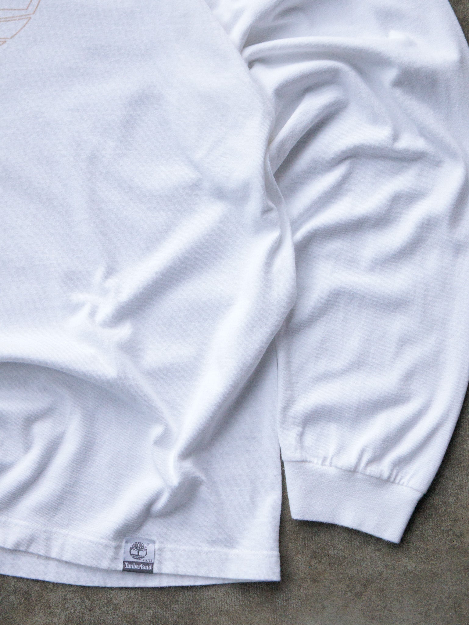 Vintage 90s White Timberland Long Sleeve (L)