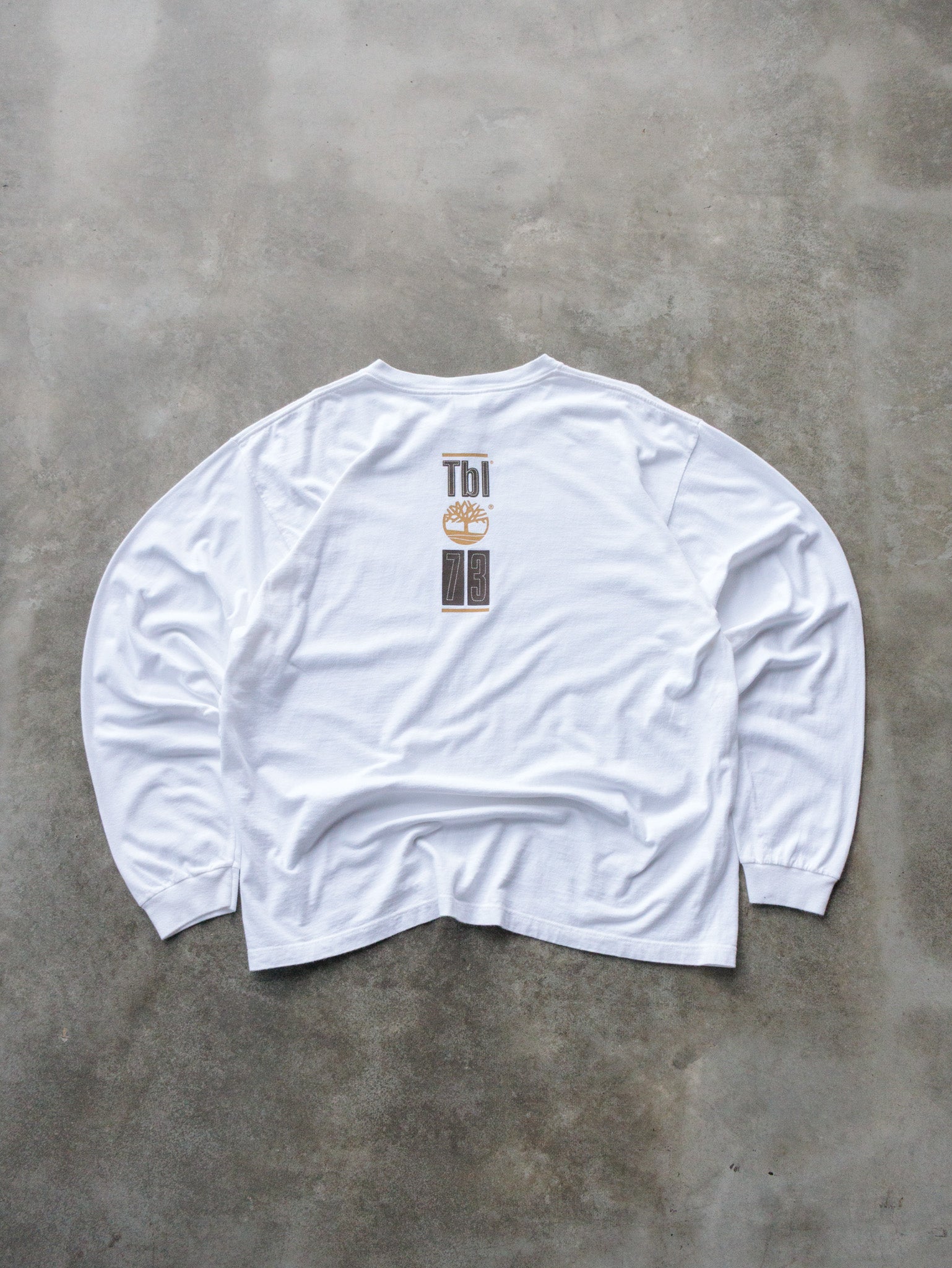 Vintage 90s White Timberland Long Sleeve (L)
