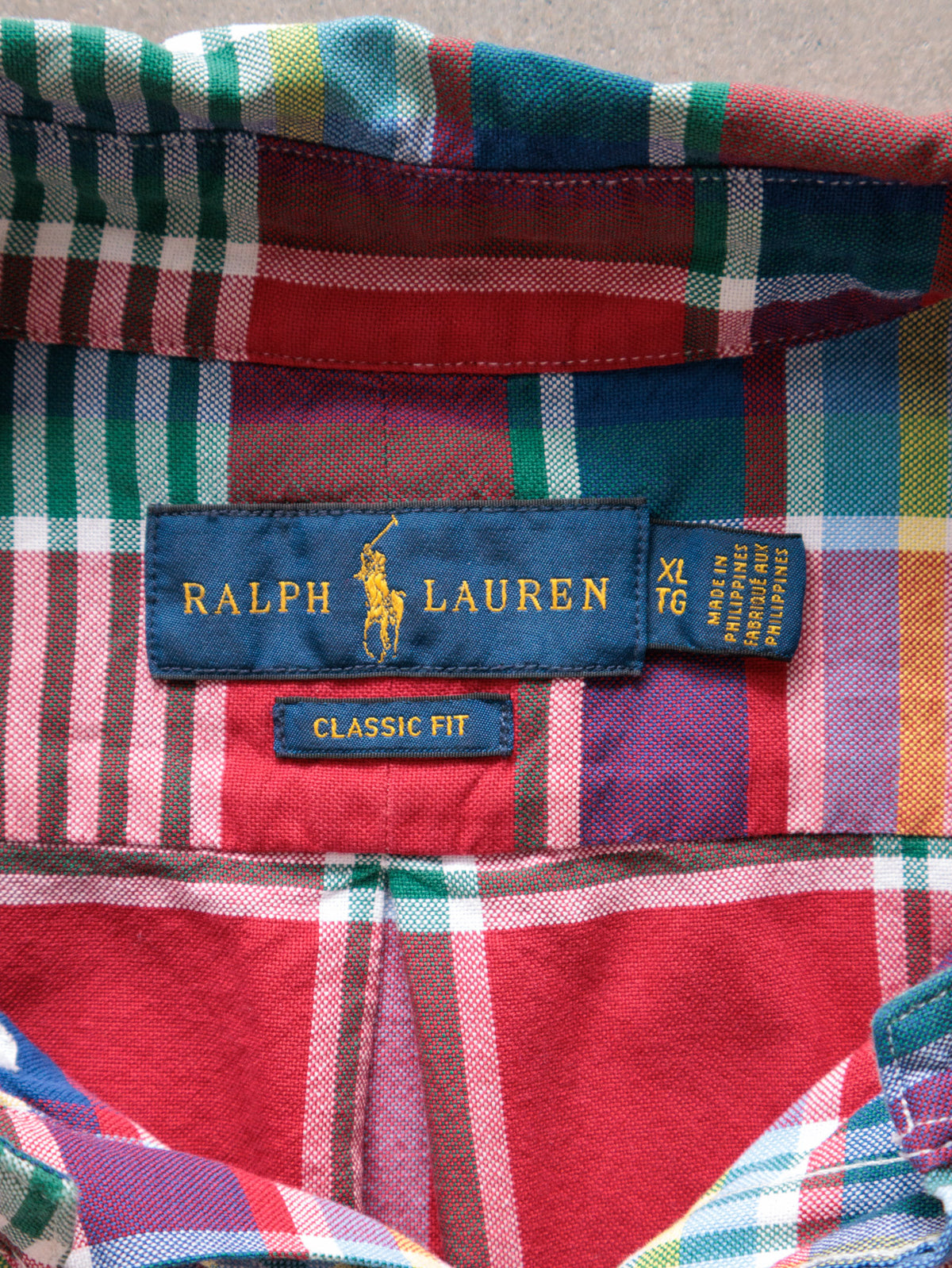 Vintage 00s Red Madras Ralph Lauren Shirt (XL)