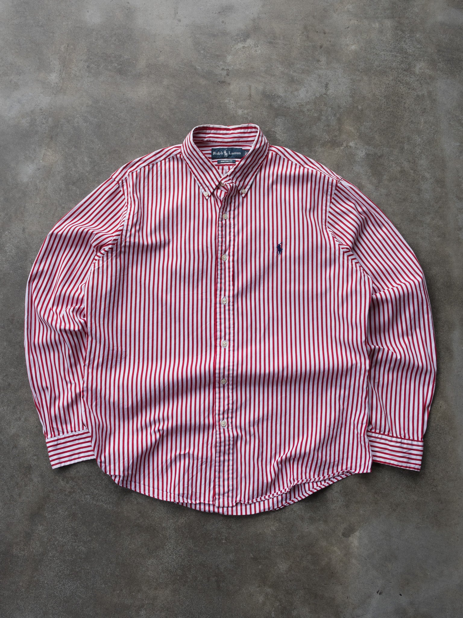 Vintage 00s Red Ralph Lauren Striped Shirt (L)