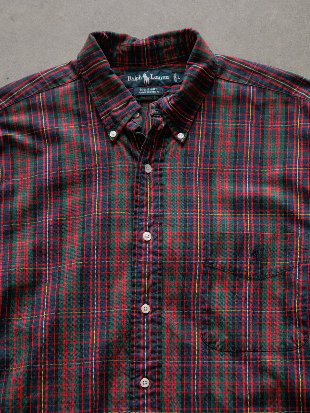 Vintage 90s Red Tartan Ralph Lauren Shirt (L)