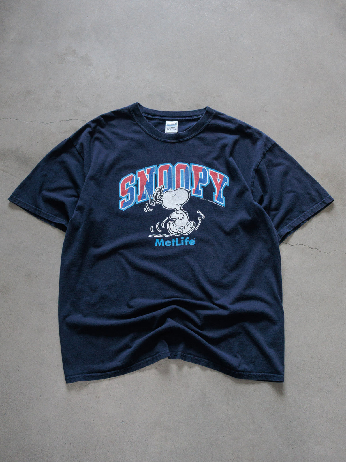 Vintage 00s Navy Snoopy MetLife Tee (XL)