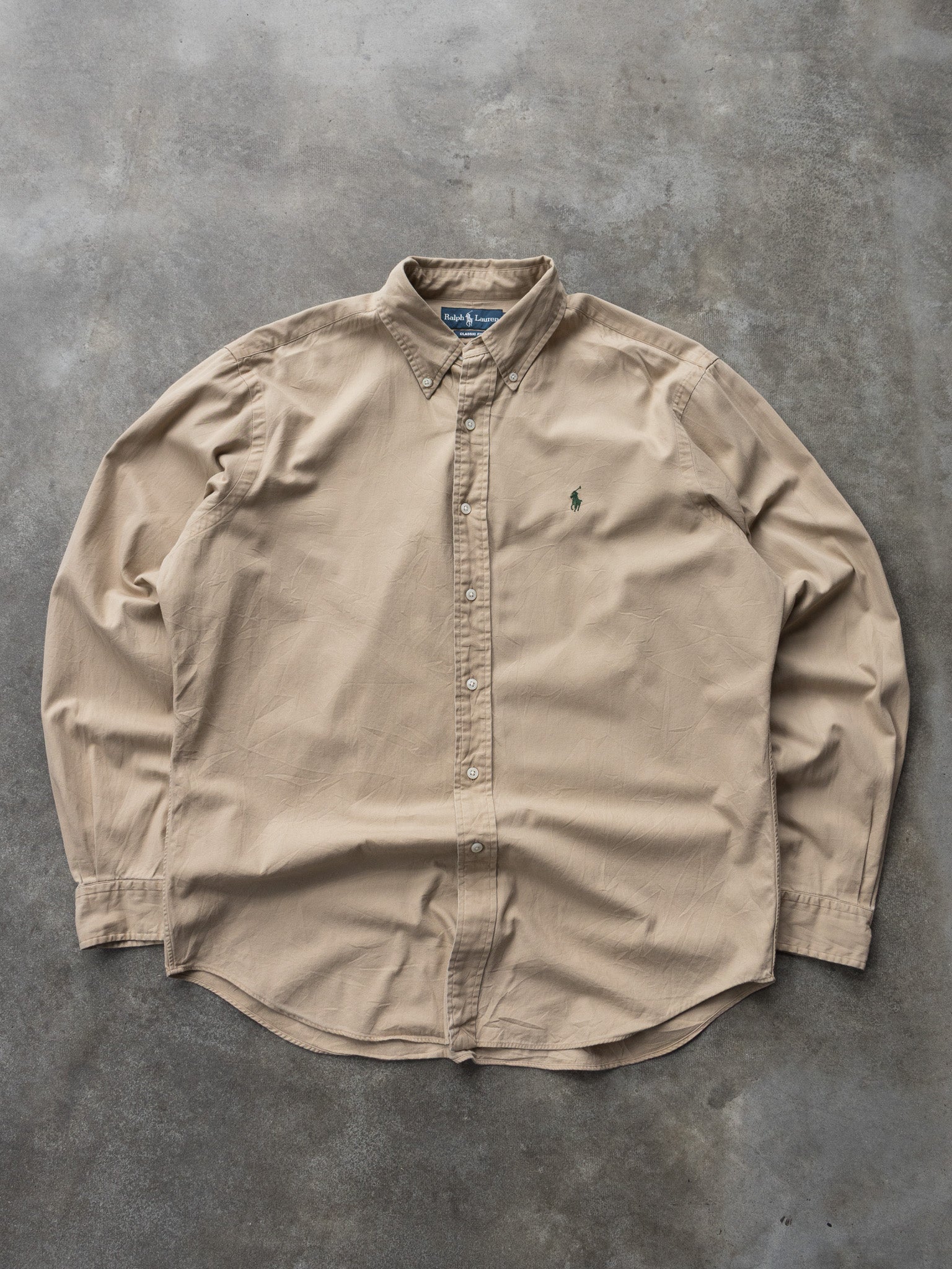 Vintage 00s Tan Ralph Lauren Shirt (L)