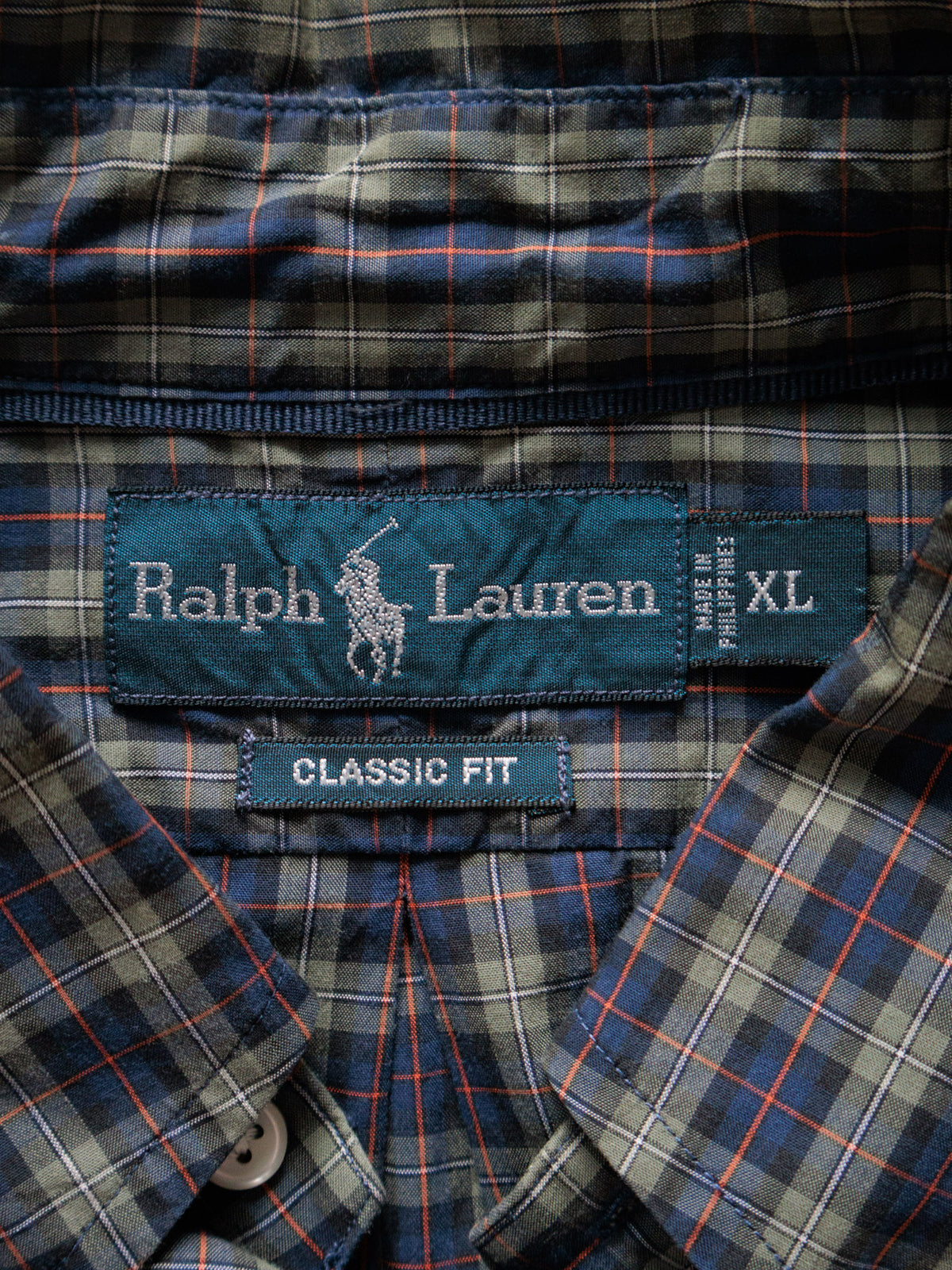 Vintage 00s Green Plaid Ralph Lauren Shirt (XL)