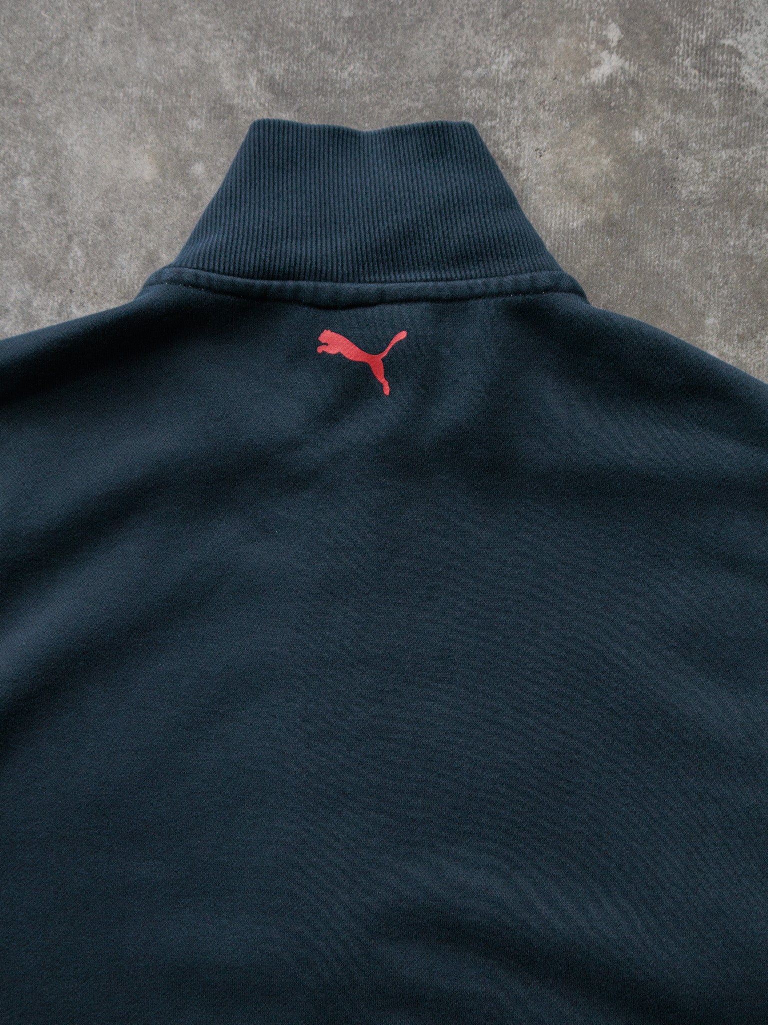 Vintage 00s Black Puma Full Zip Sweatshirt (S)