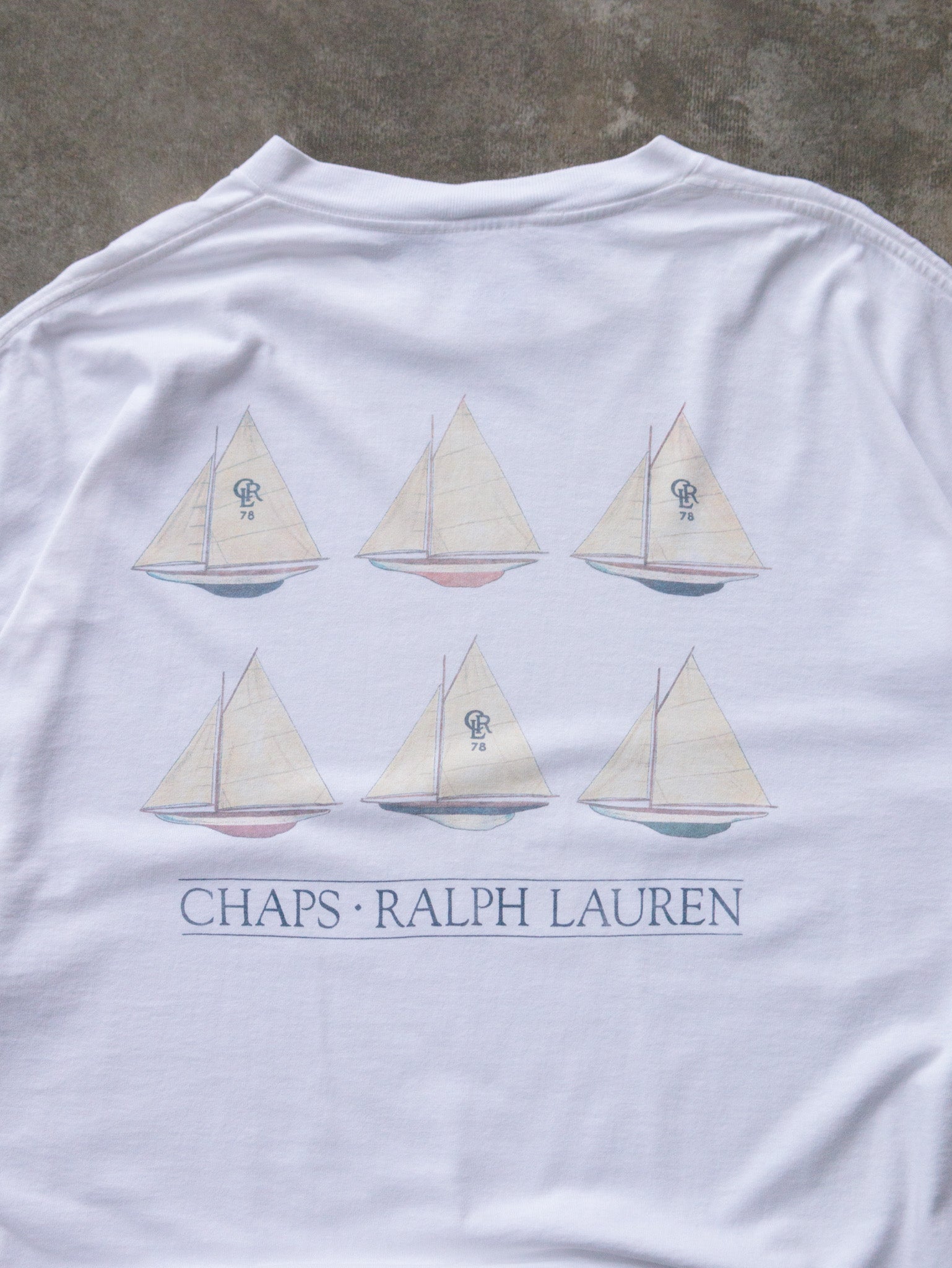 Vintage 90s Chaps Ralph Lauren Sailboat Tee (XL)