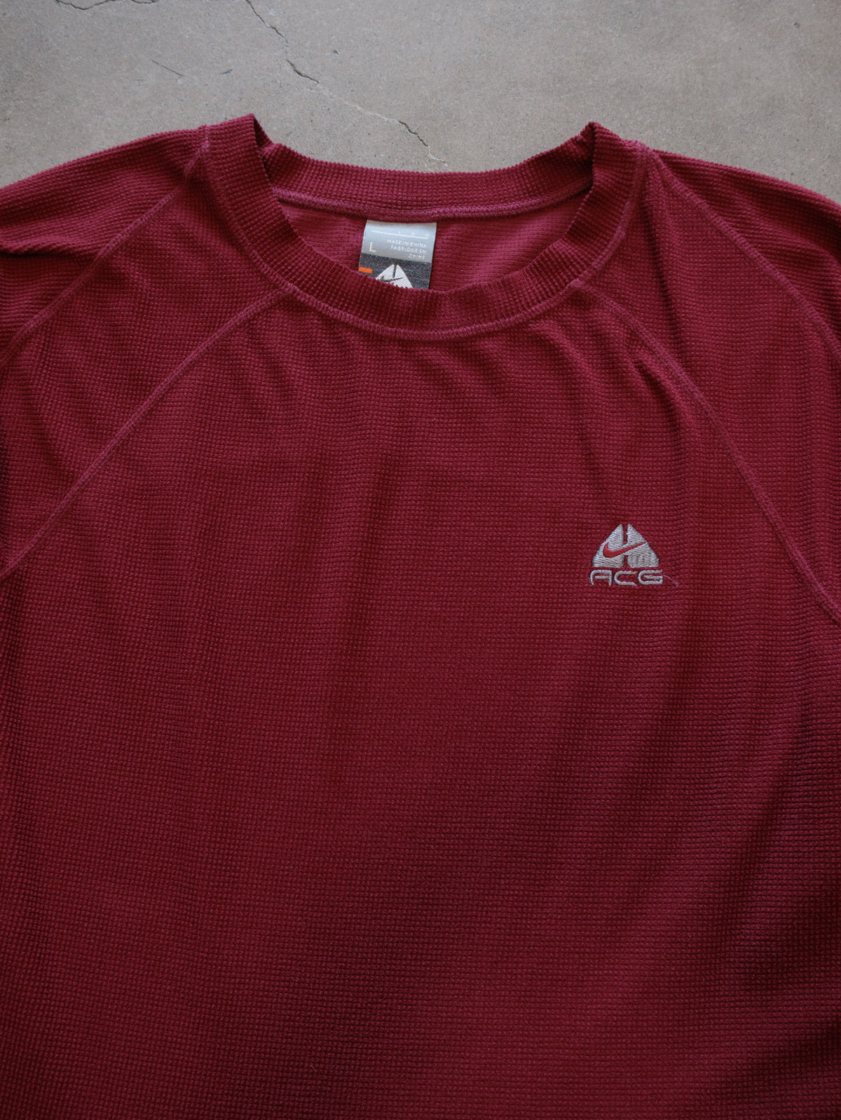 Vintage 00s Maroon Nike ACG Long Sleeve Tee (L)