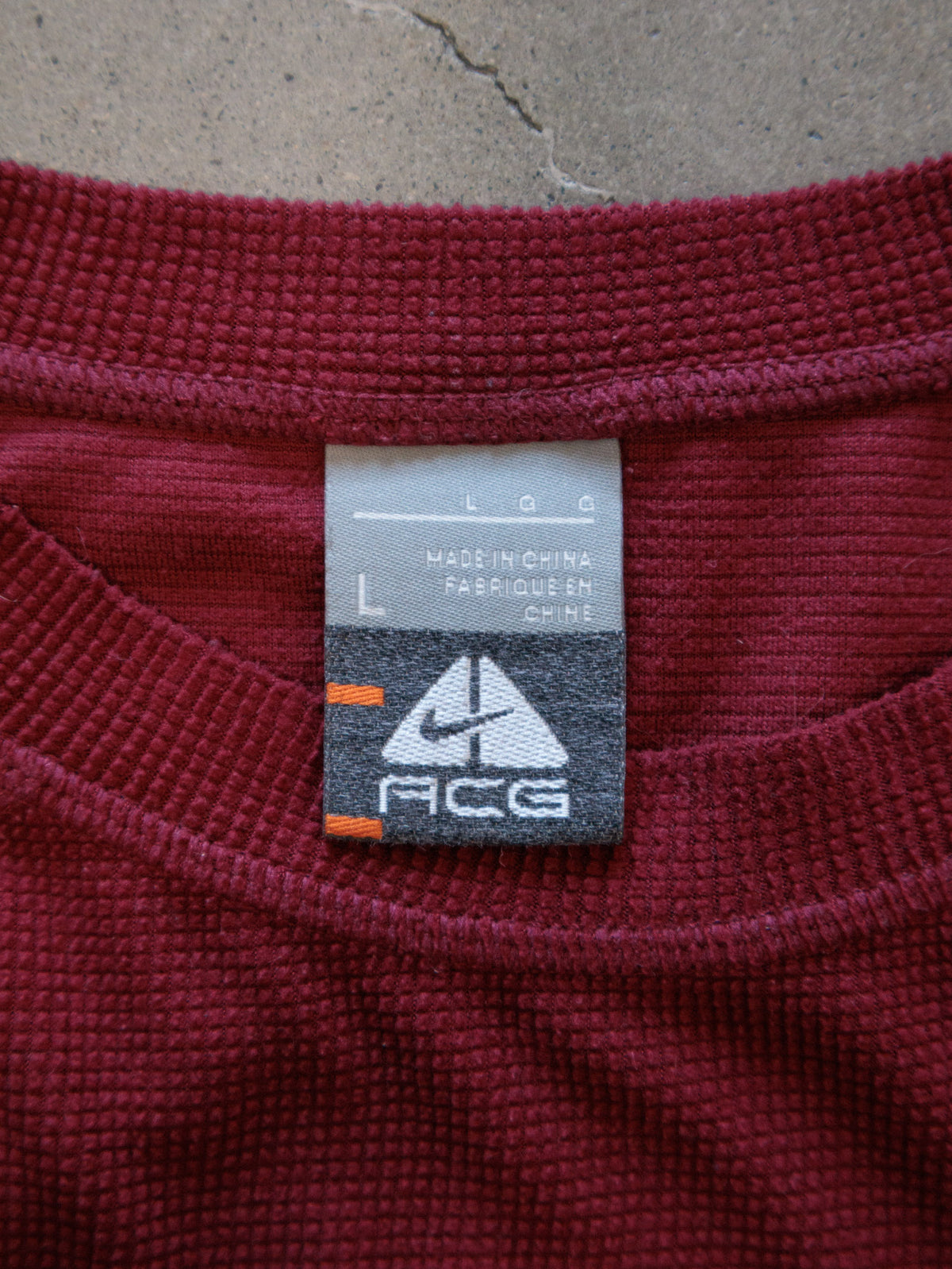 Vintage 00s Maroon Nike ACG Long Sleeve Tee (L)