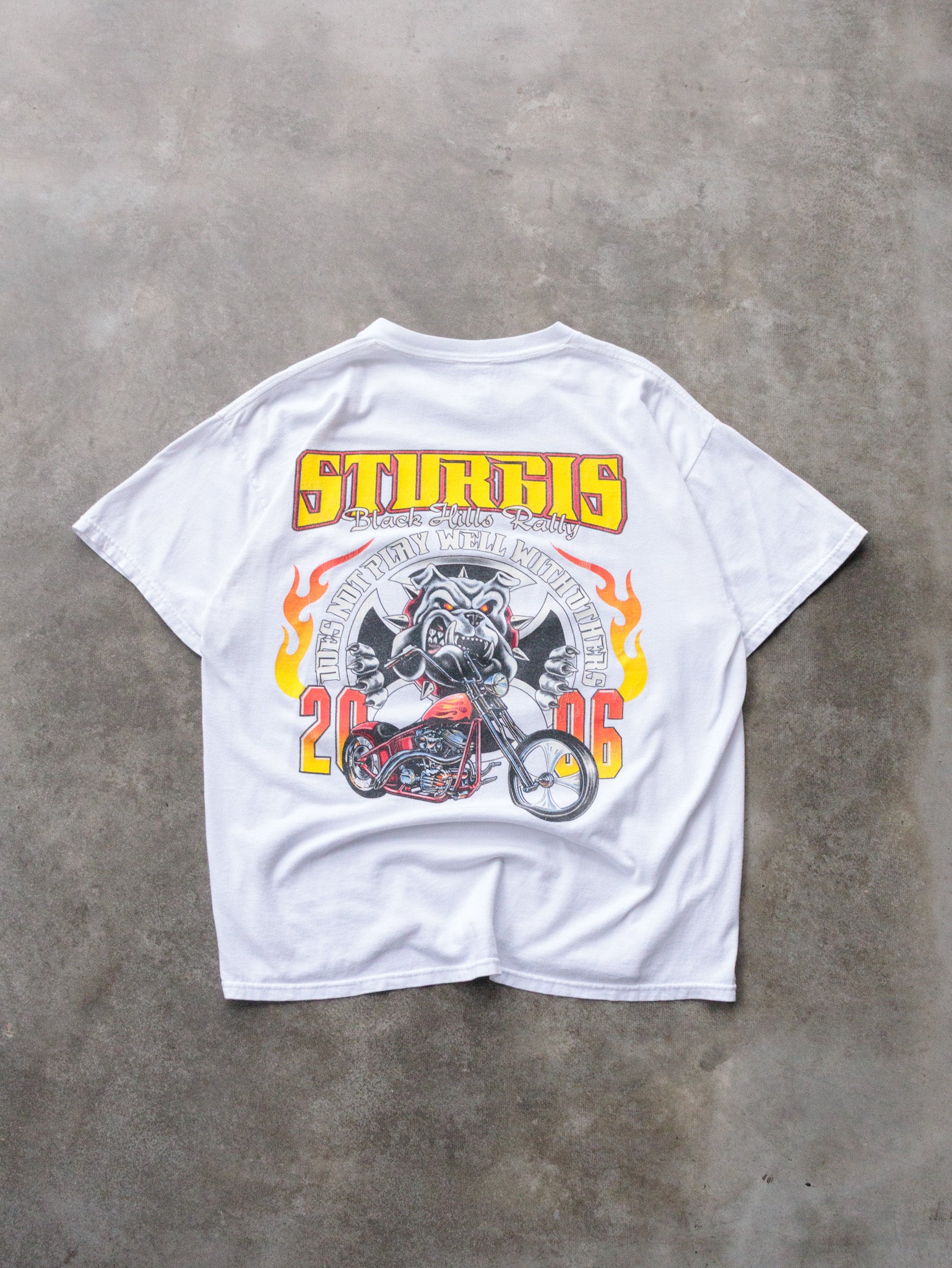 Vintage 2006 White Sturgis Black Hills Rally Tee (L)