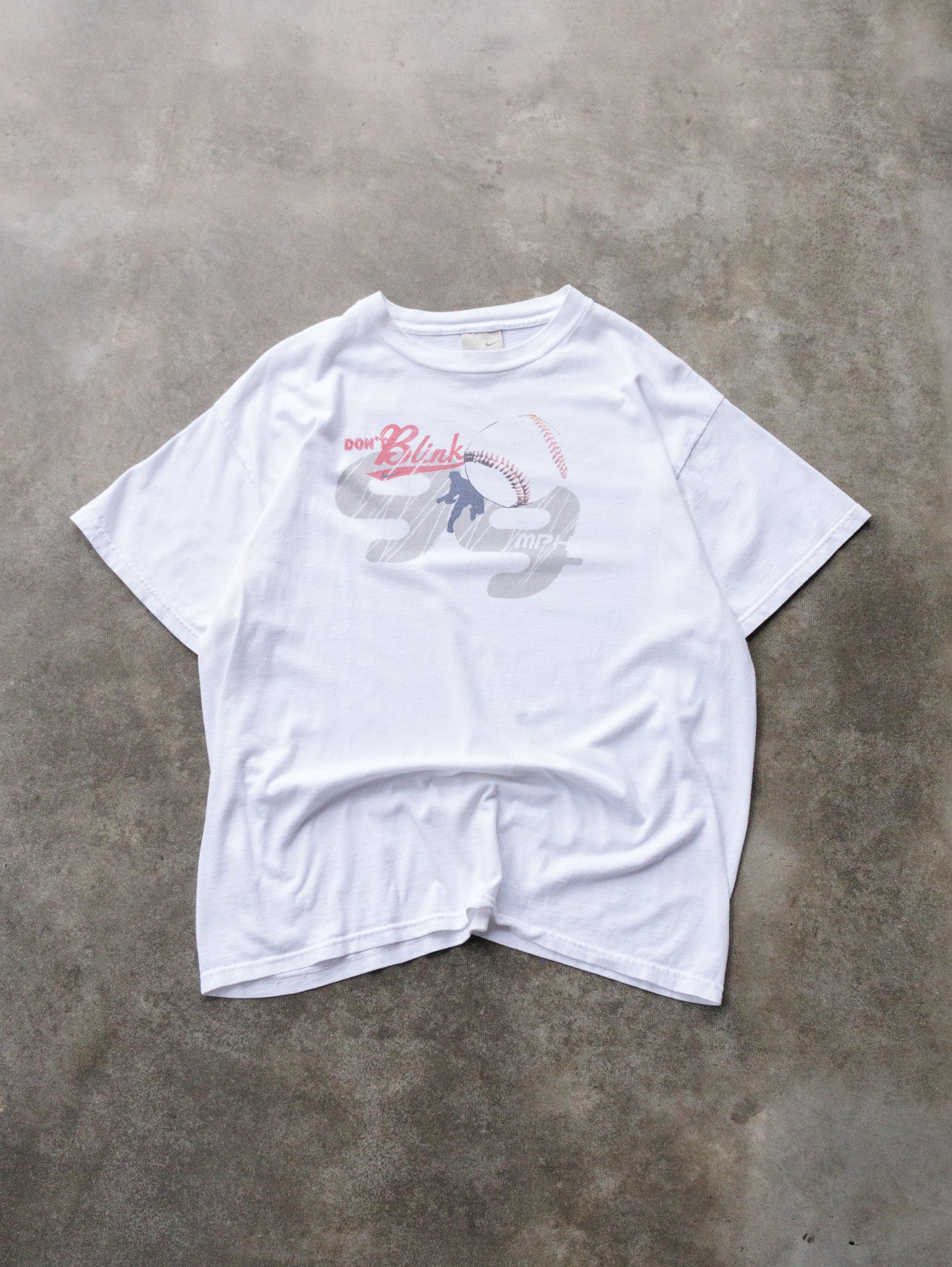 Vintage 00s White Nike Baseball Tee (L)
