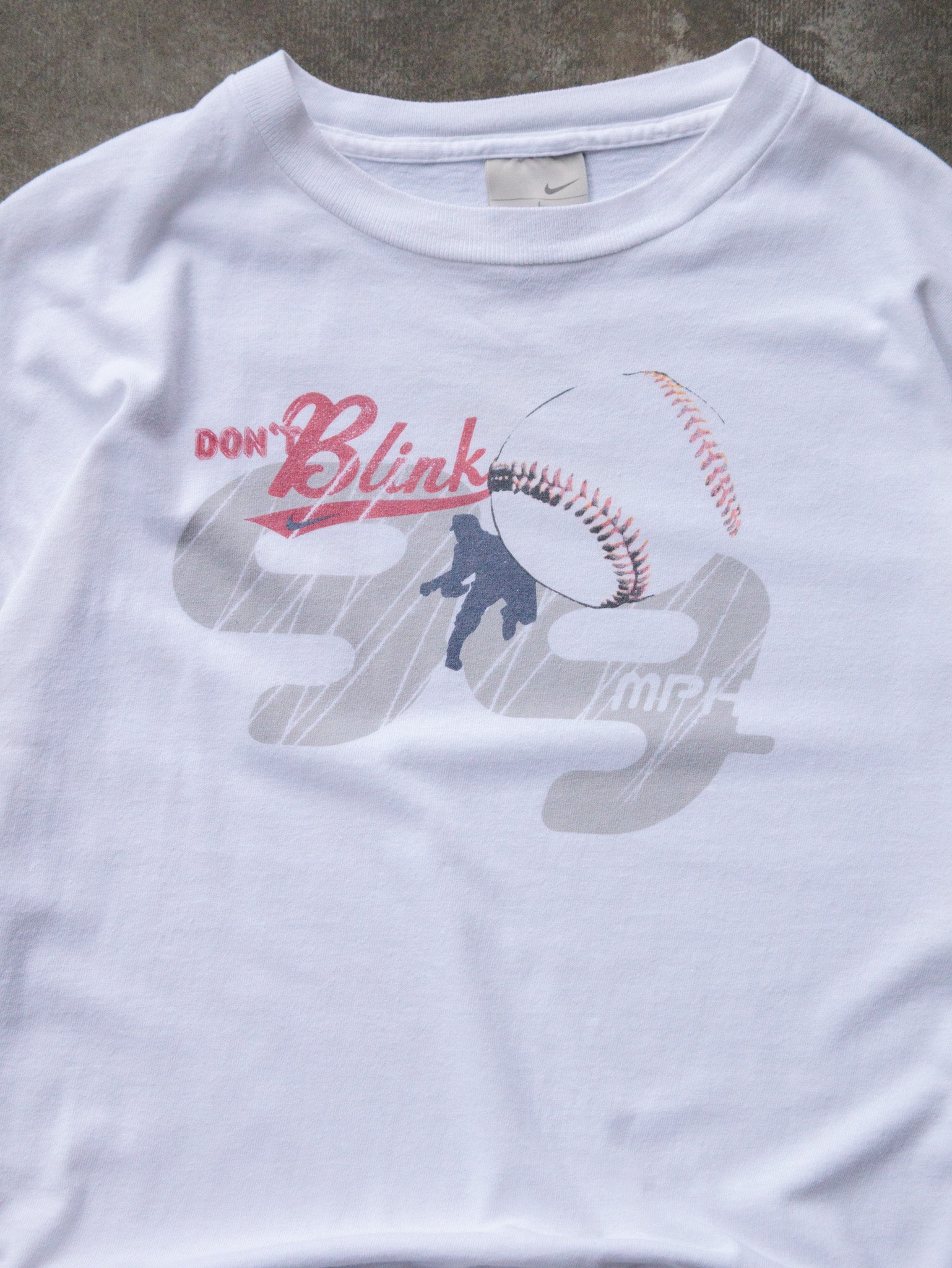 Vintage 00s White Nike Baseball Tee (L)