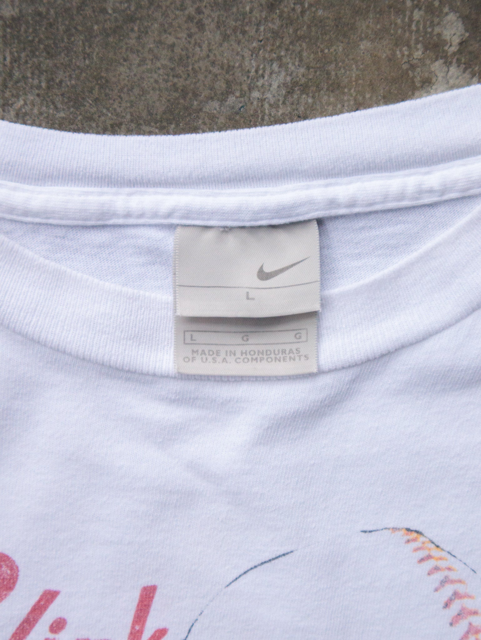 Vintage 00s White Nike Baseball Tee (L)
