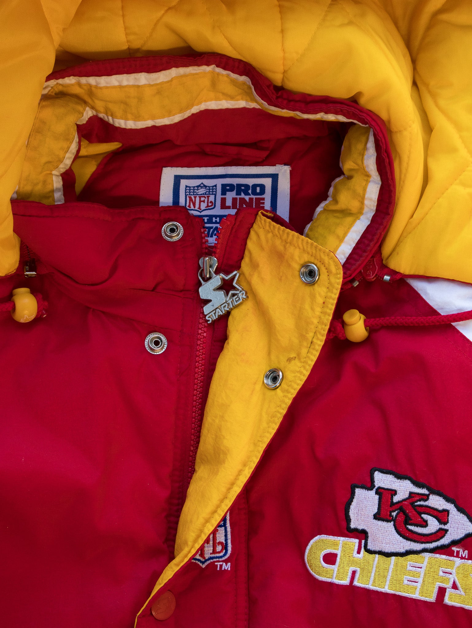 Vintage Starter Kansas City Chiefs Hooded Jacket (XL)