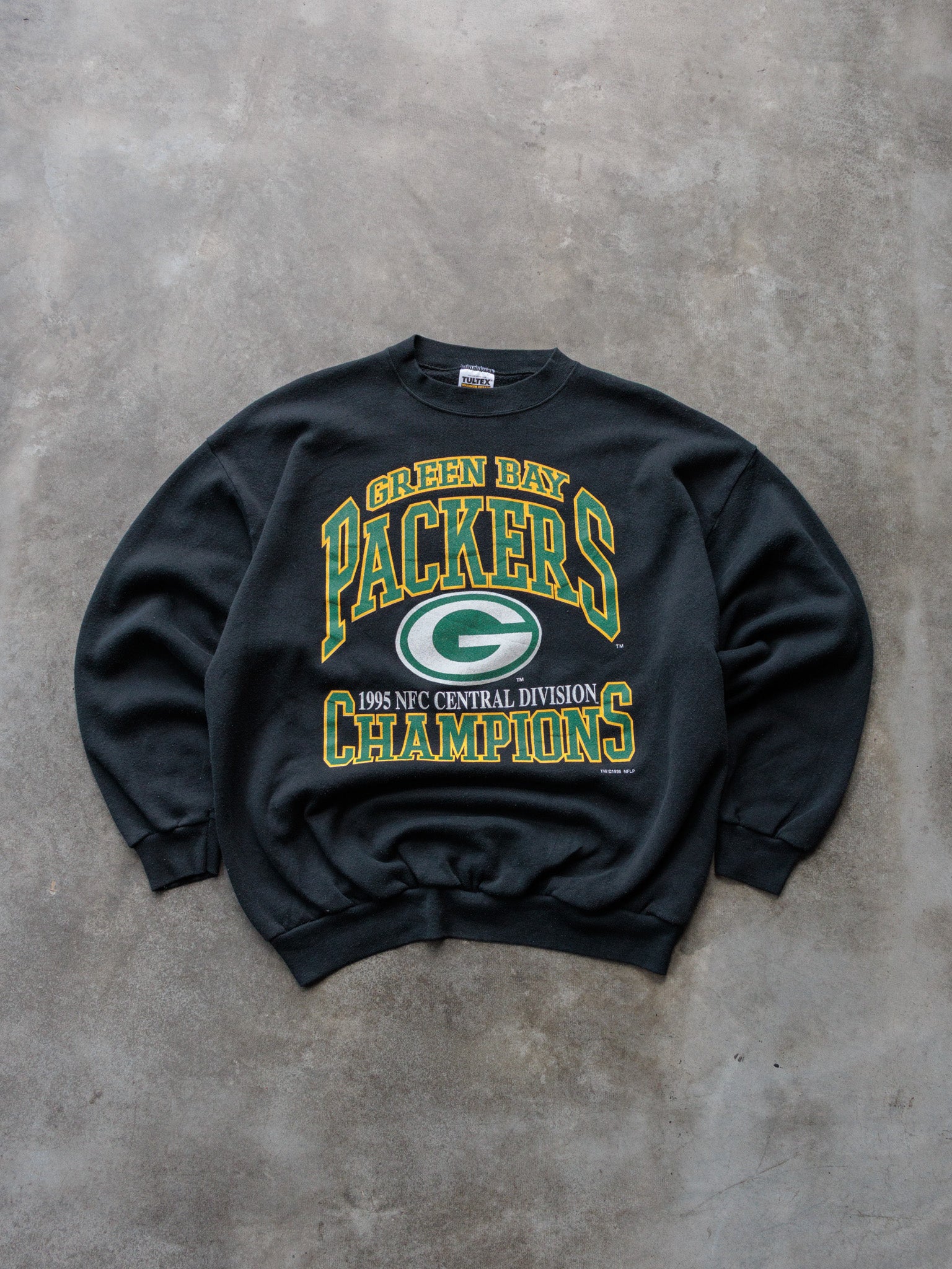 Vintage 1995 Black Green Bay Packers Sweatshirt (XL)