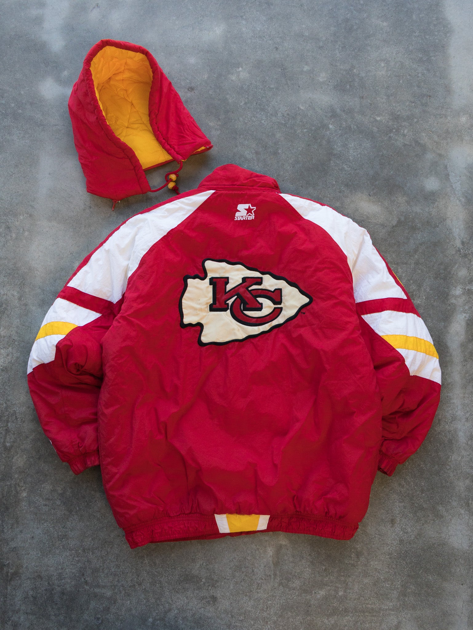 Vintage Starter Kansas City Chiefs Hooded Jacket (XL)