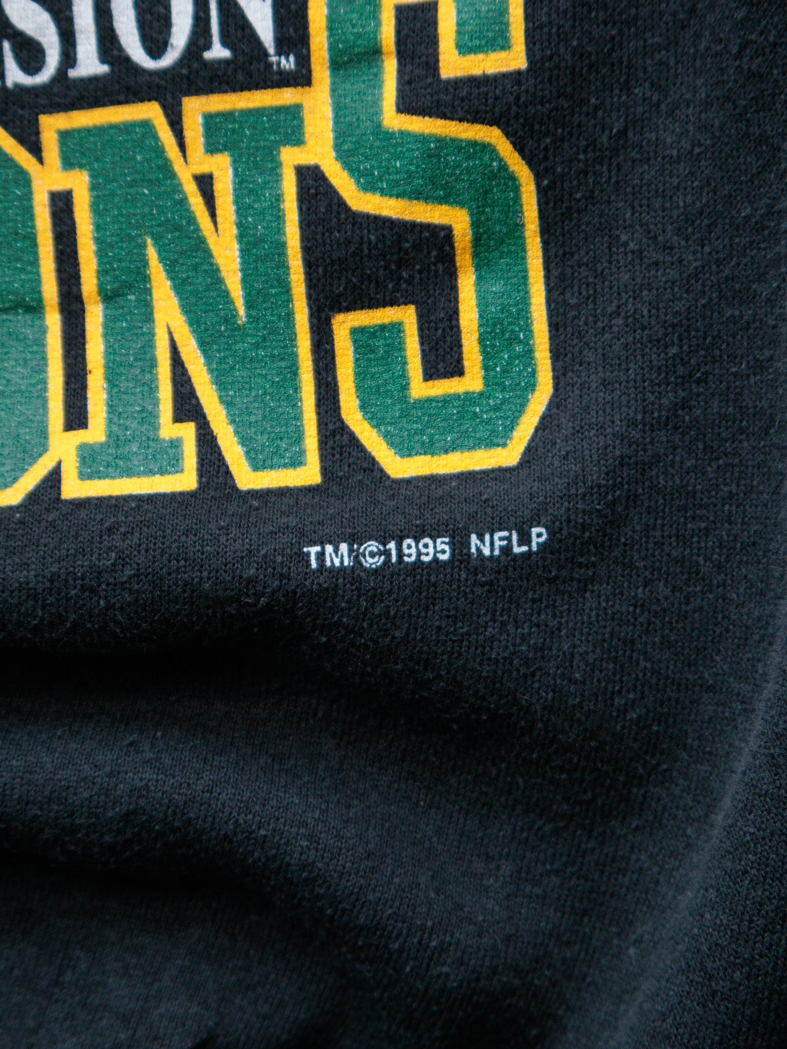 Vintage 1995 Black Green Bay Packers Sweatshirt (XL)