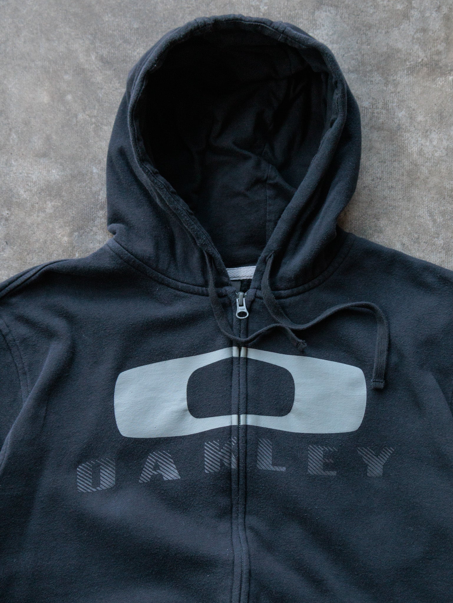 Vintage Black Oakley Full Zip Hoodie (L)
