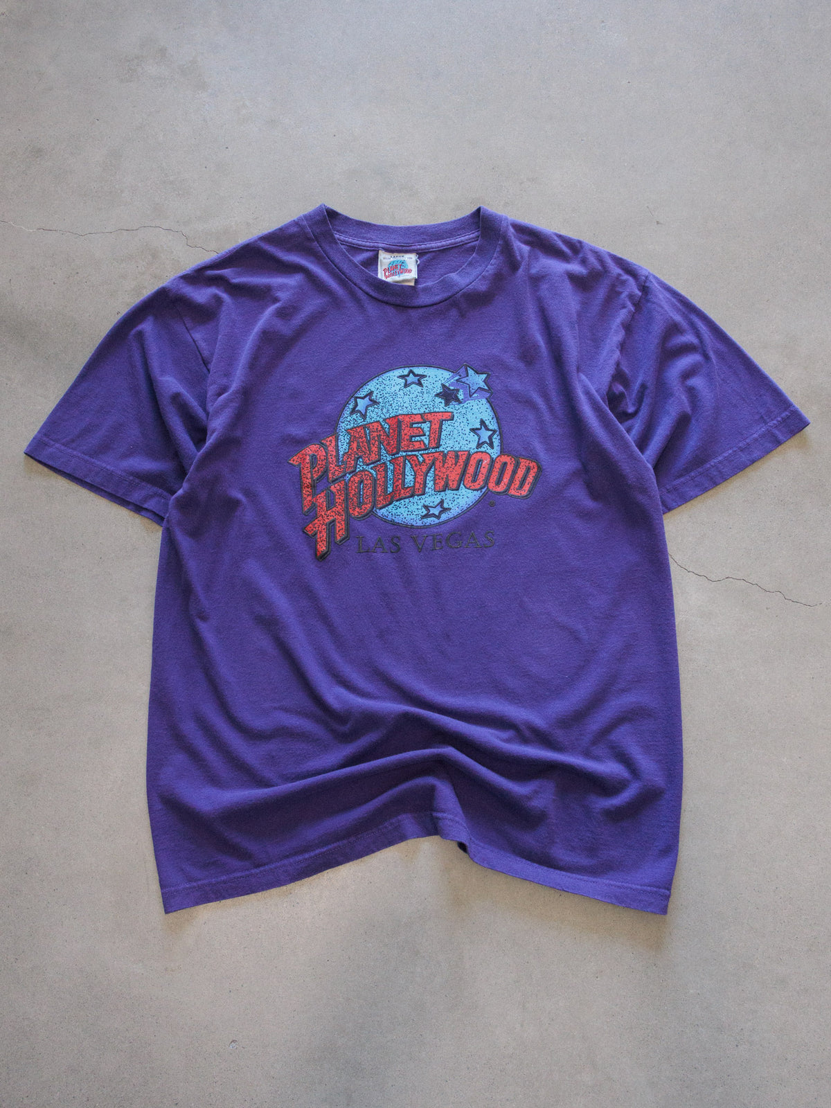 Vintage 90s Purple Planet Hollywood Las Vegas Tee (L)