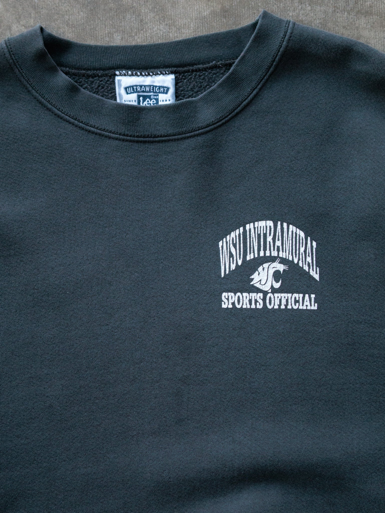 Vintage 90s Green Lee Washington State University Cougars Intramural Sports Official Sweatshirt (2XL)