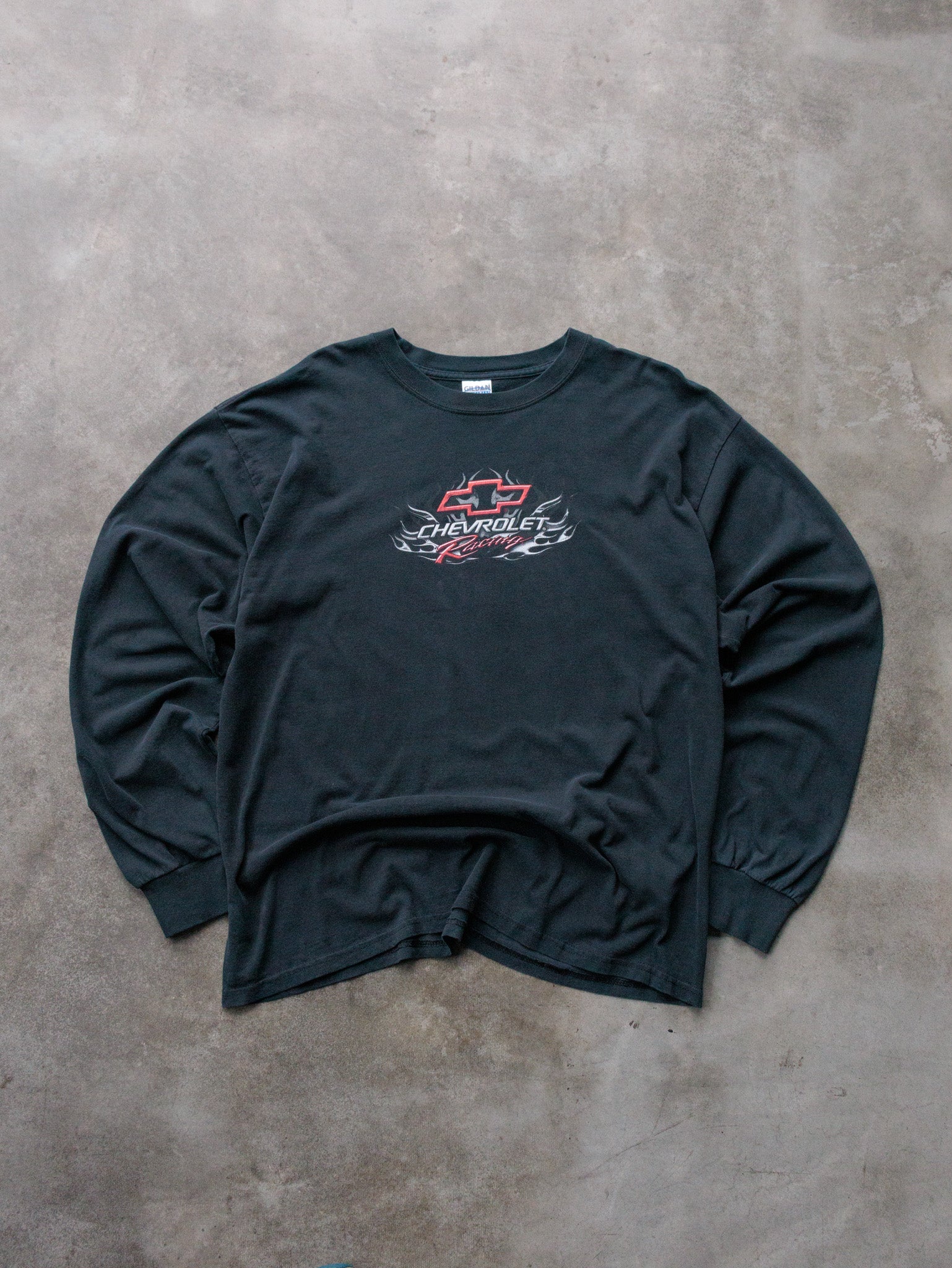 Vintage 00s Chevrolet Racing Flames Long Sleeve (XL)