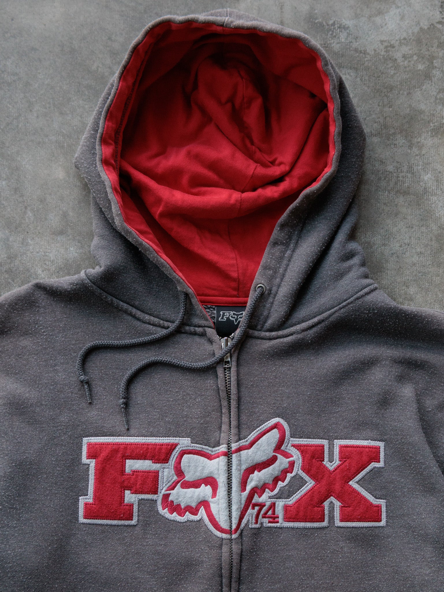 Vintage 00s Grey Fox Racing Full Zip Hoodie (S)
