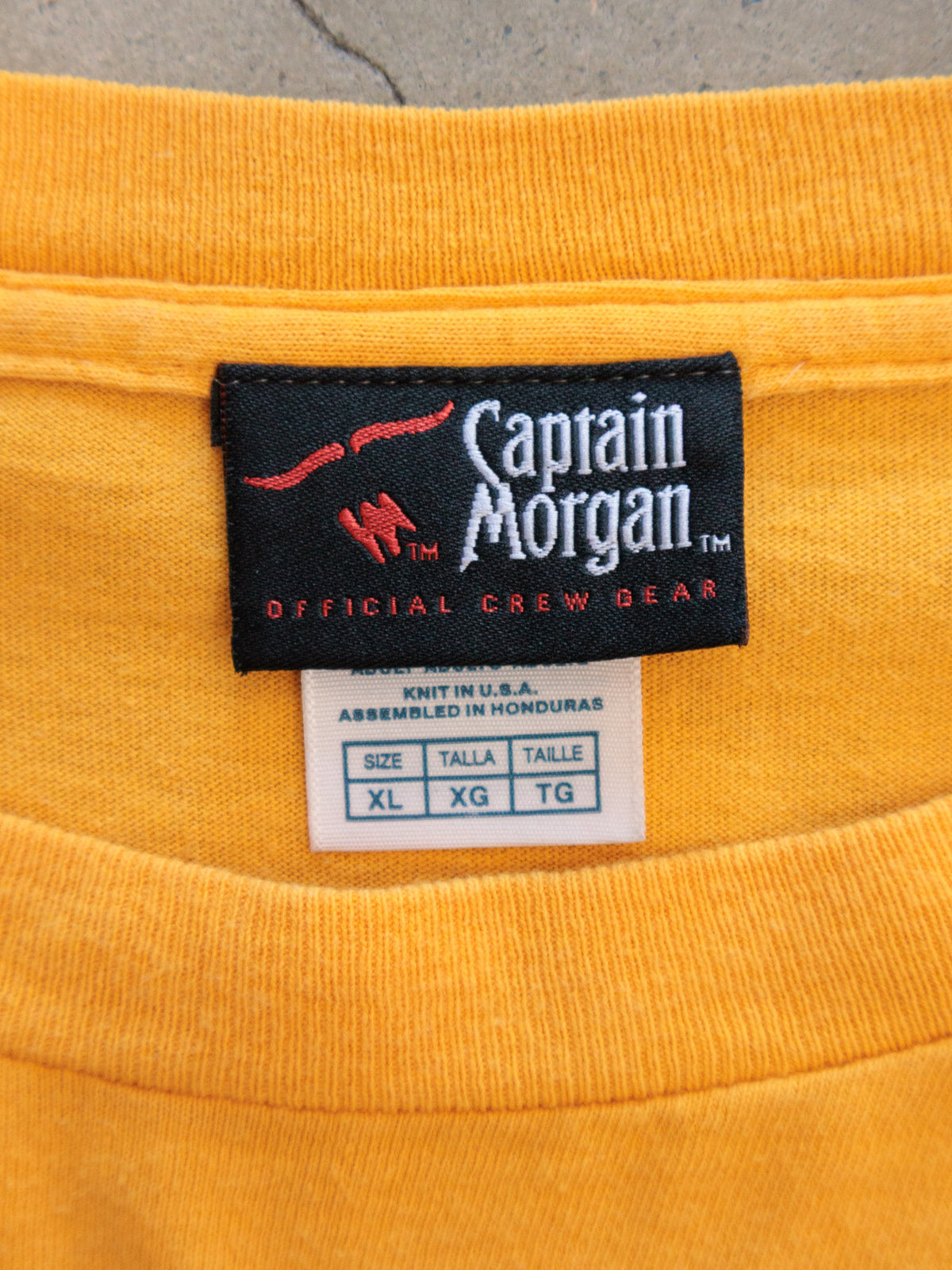 Vintage 00s Yellow Captain Morgan Tee (XL)