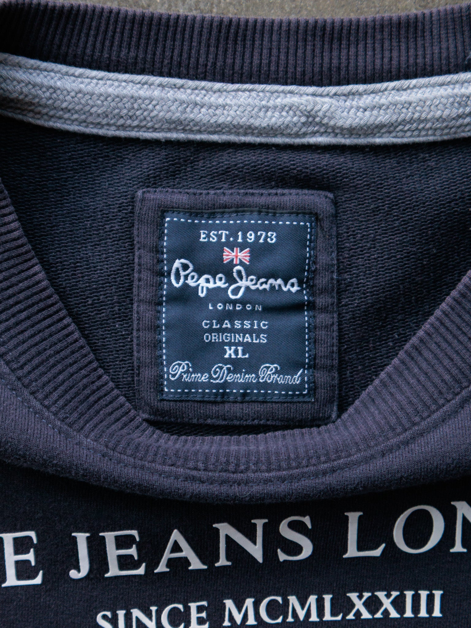 Vintage Navy Pepe Jeans London Sweatshirt (XL)