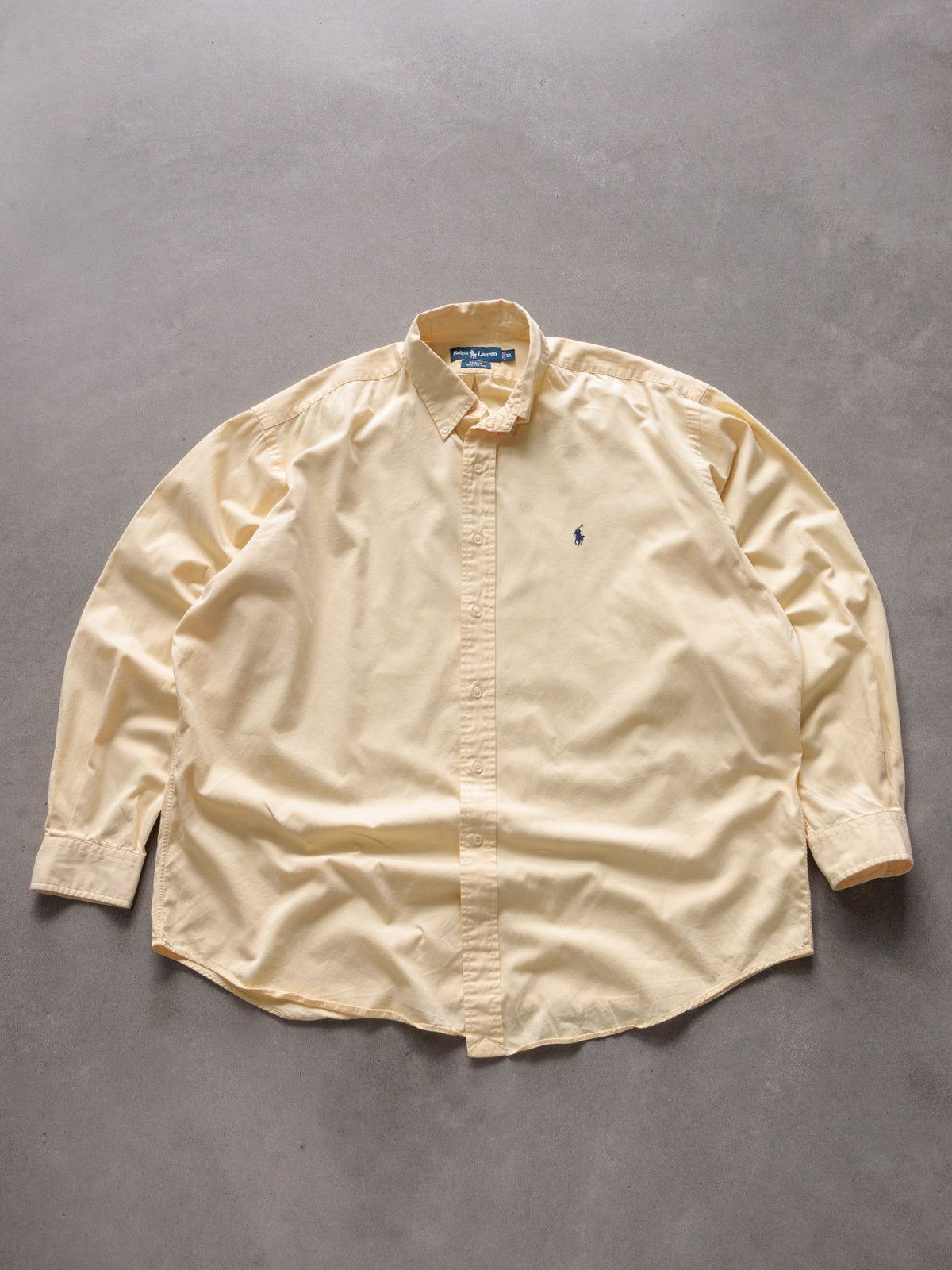 Vintage Yellow Ralph Lauren Shirt (XL)