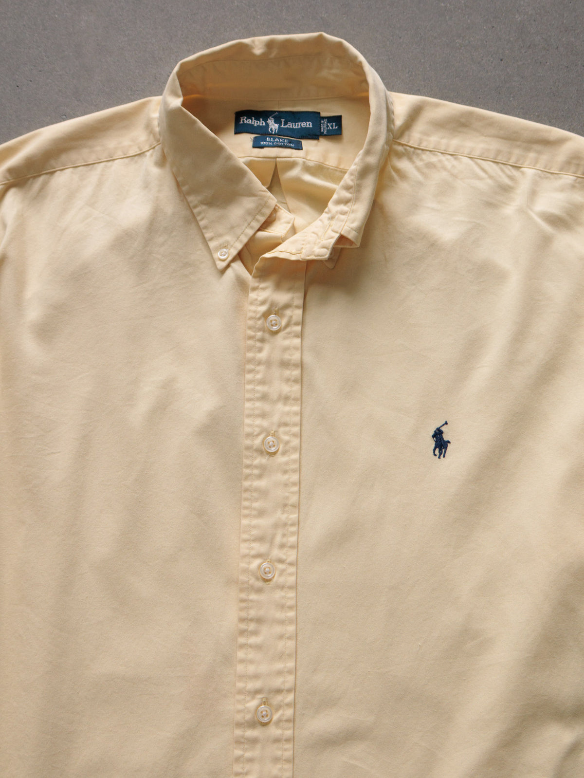 Vintage Yellow Ralph Lauren Shirt (XL)