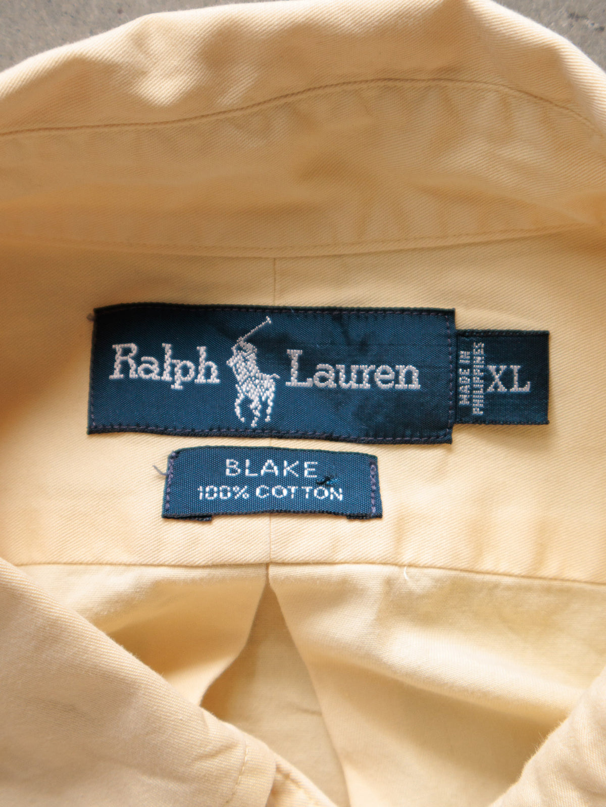 Vintage Yellow Ralph Lauren Shirt (XL)