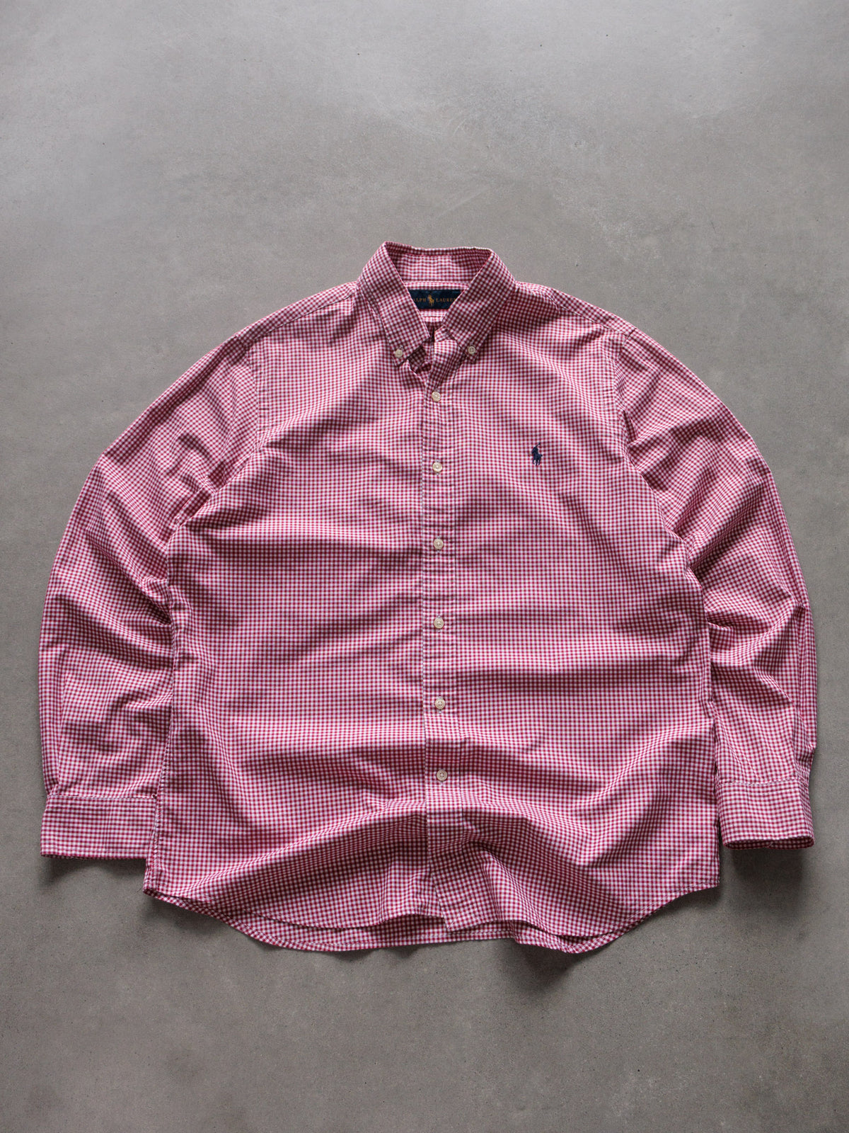 Vintage Red Gingham Ralph Lauren Shirt (L)