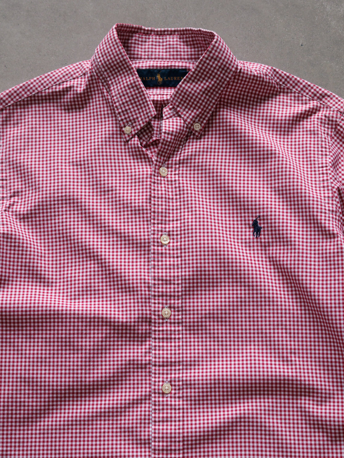 Vintage Red Gingham Ralph Lauren Shirt (L)