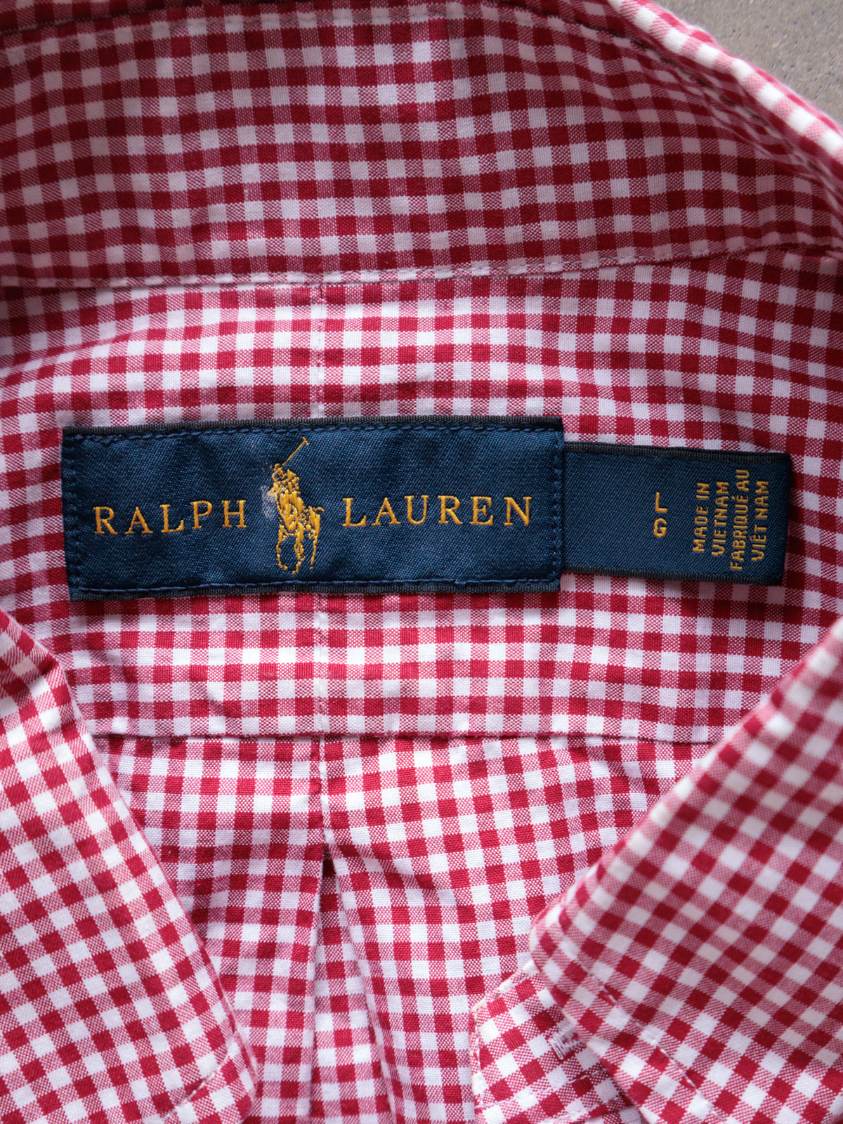 Vintage Red Gingham Ralph Lauren Shirt (L)