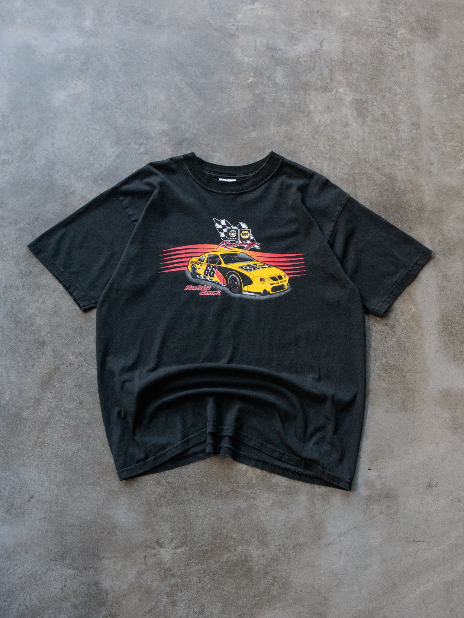 Vintage 1999 Black NAPA Racing Robin Buck Tee (XL)