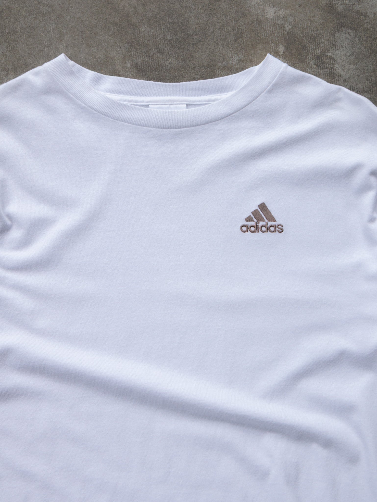 Vintage 00s White Adidas Long Sleeve (L)
