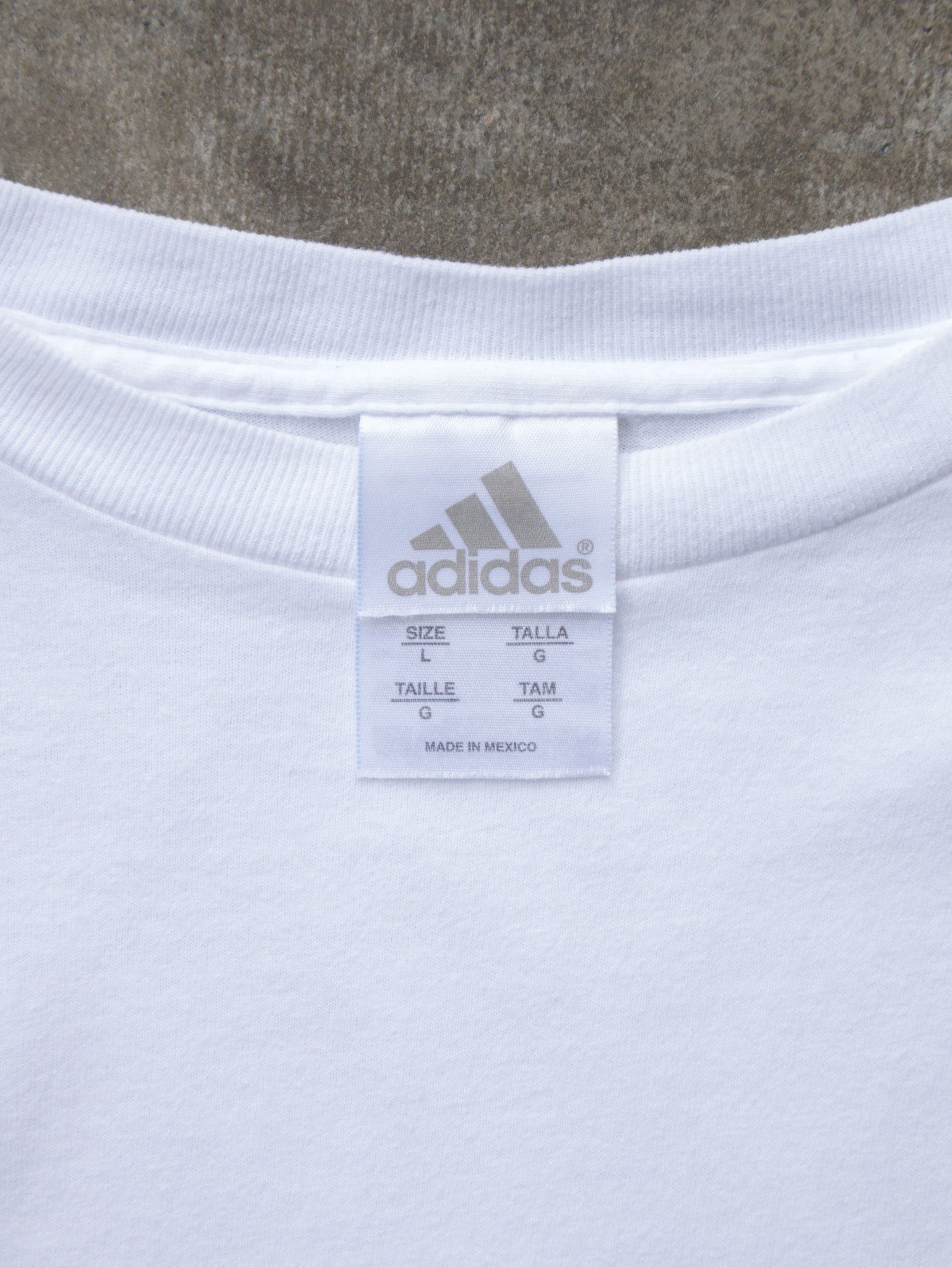 Vintage 00s White Adidas Long Sleeve (L)