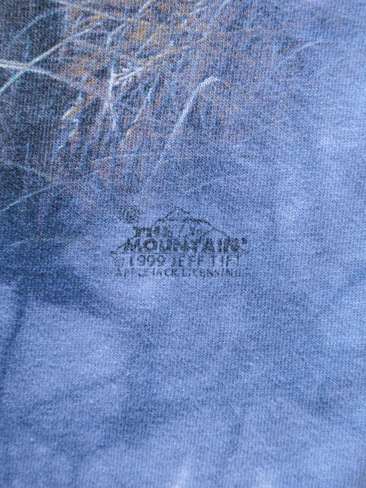 Vintage 90s Blue Tie-Dye The Mountain Snowy Owls Tee (XL)